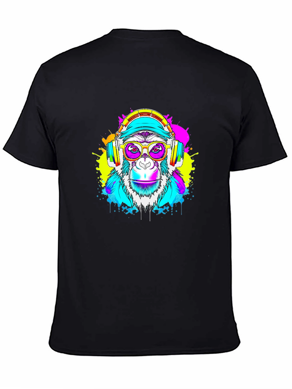 Monkey DJ Graphic Tee - Black T-Shirt