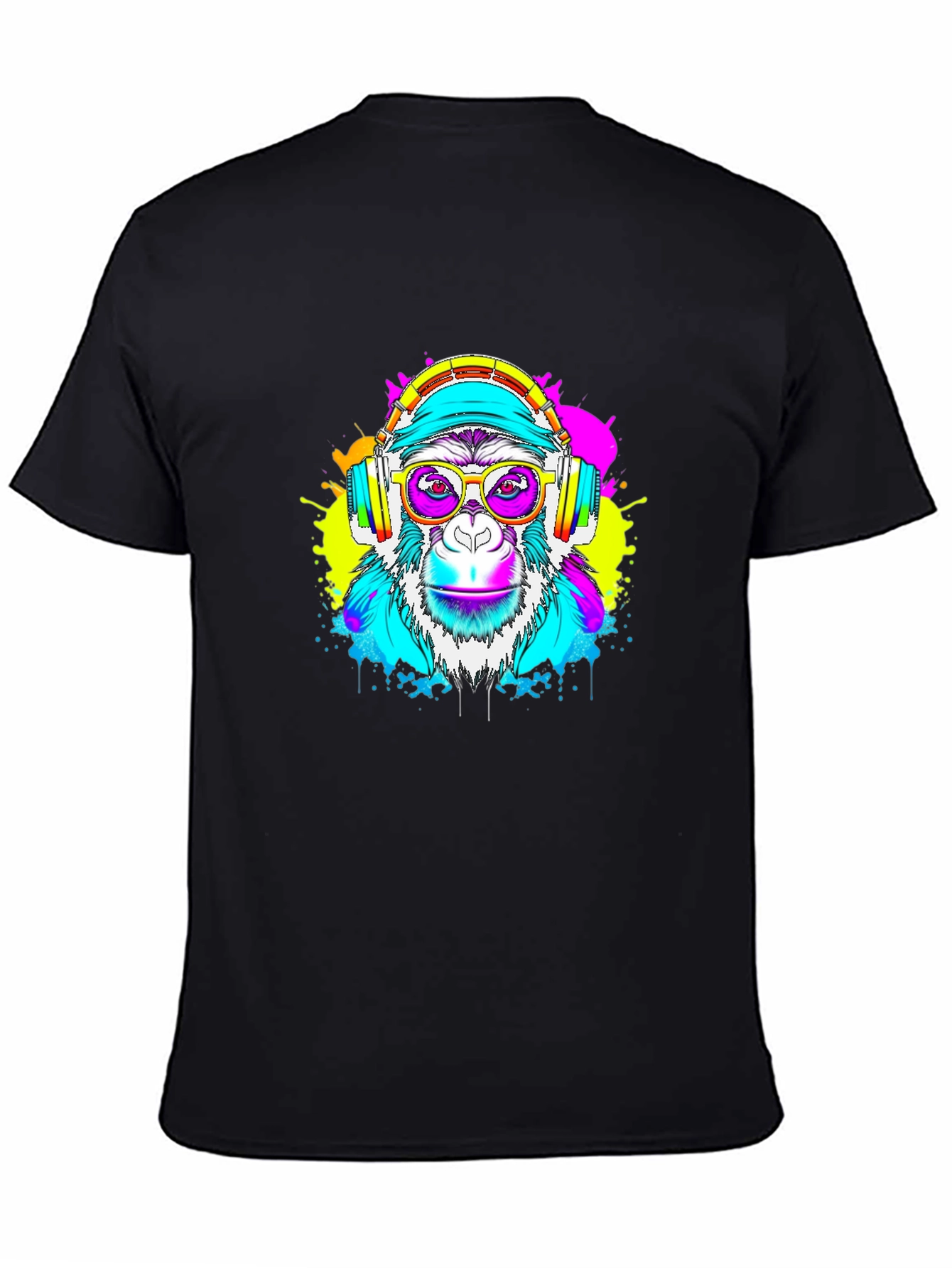 Monkey DJ Graphic Tee - Black T-Shirt
