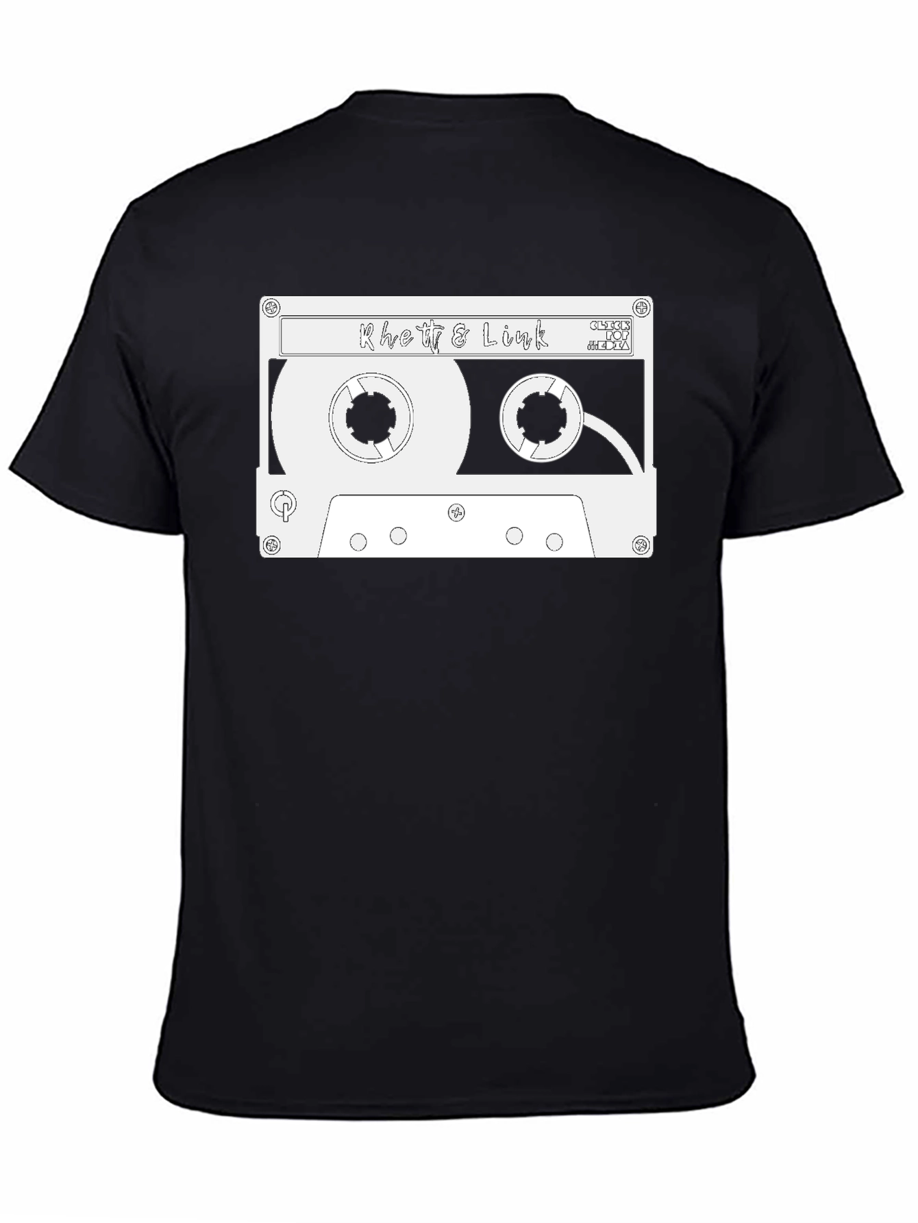Rhett & Link Cassette Tape Graphic Black T-Shirt