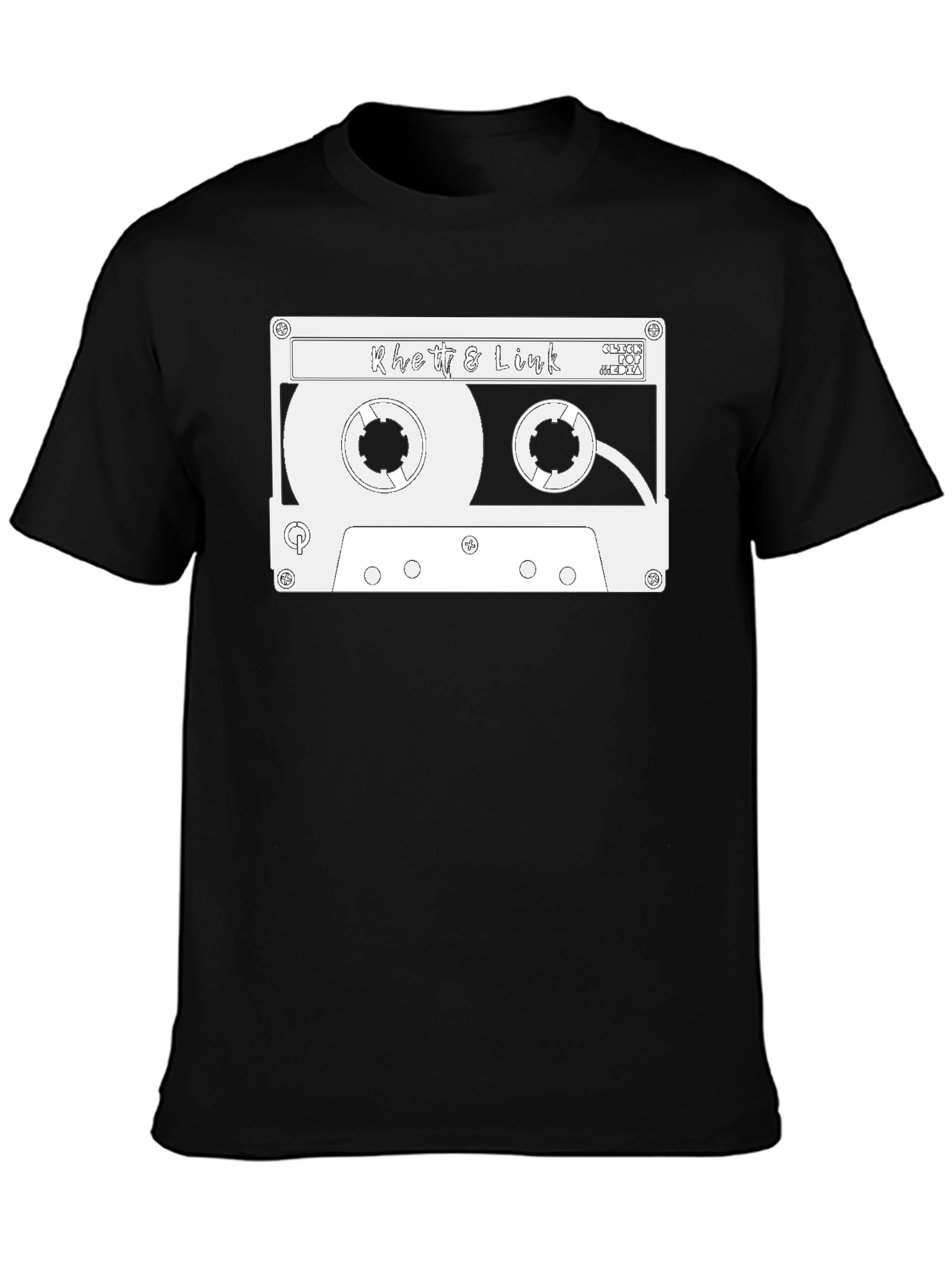 Rhett & Link Cassette Tape Graphic Black T-Shirt