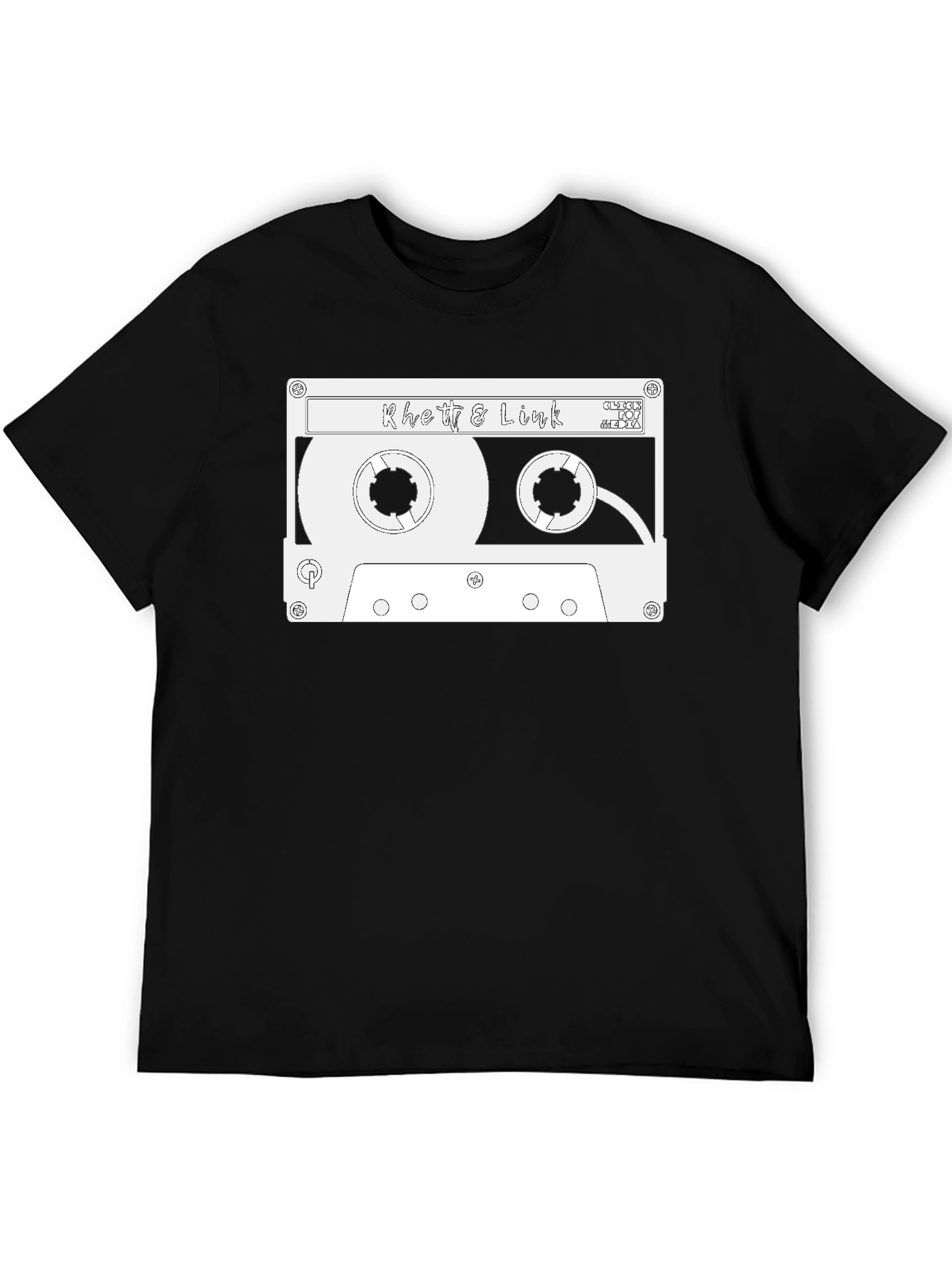 Rhett & Link Cassette Tape Graphic Black T-Shirt