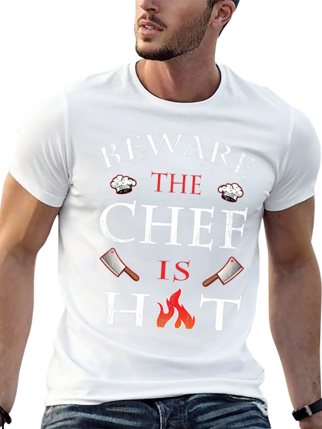 Beware The Chef Is Hot Graphic T-Shirt