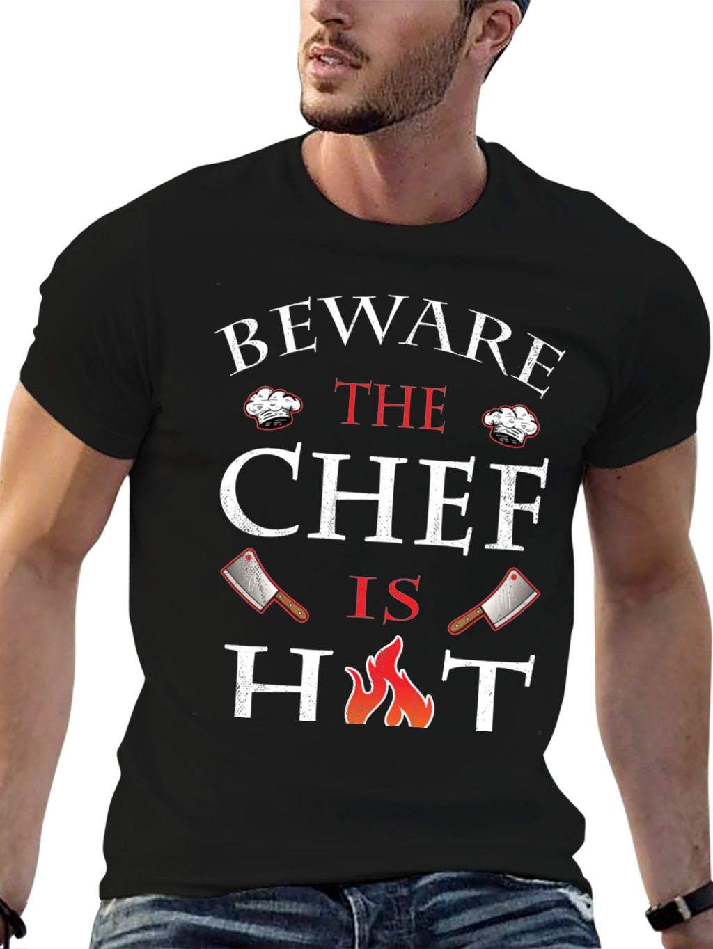 Beware The Chef Is Hot Graphic T-Shirt