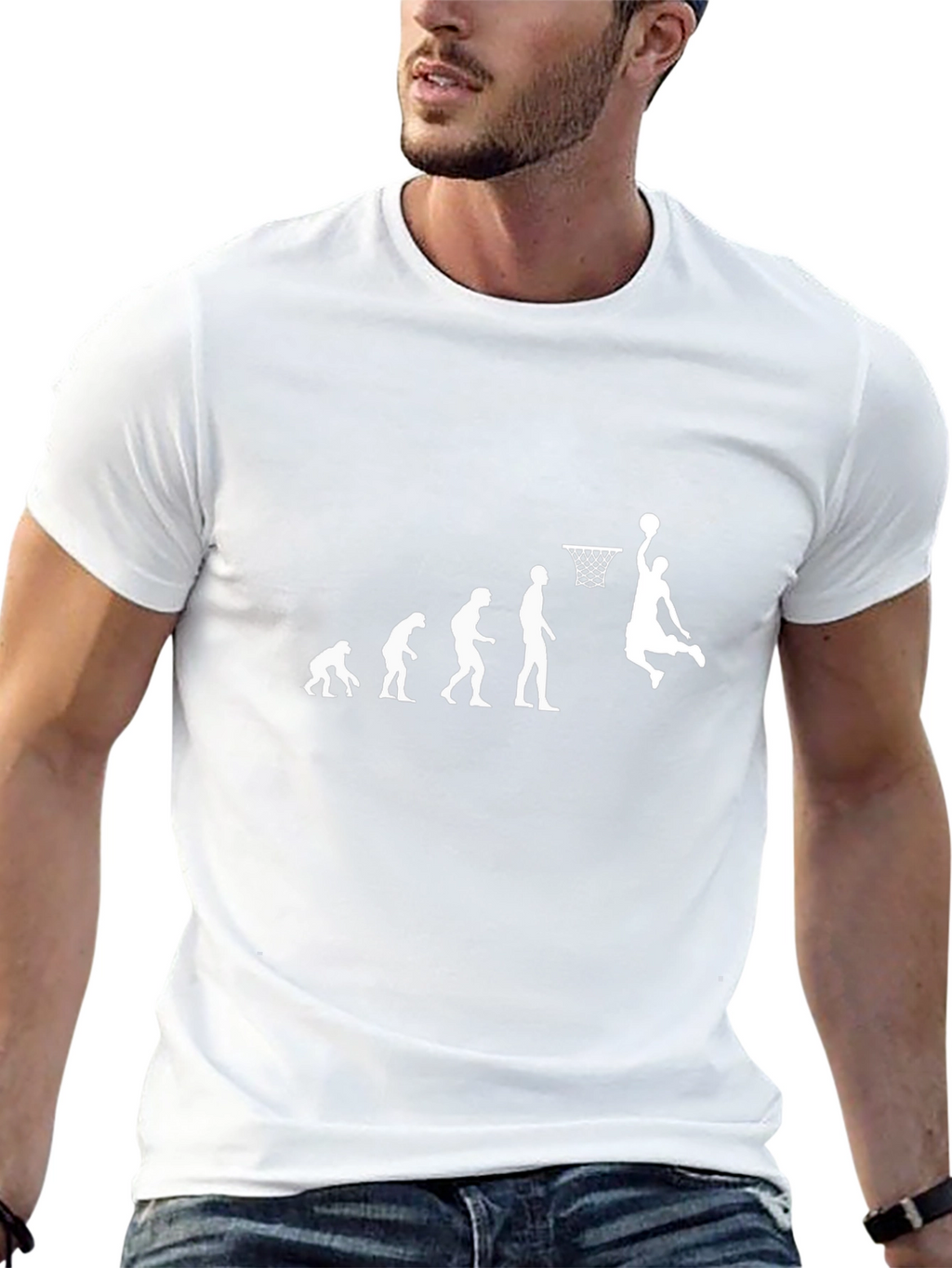 Evolution of Basketball Black T-Shirt