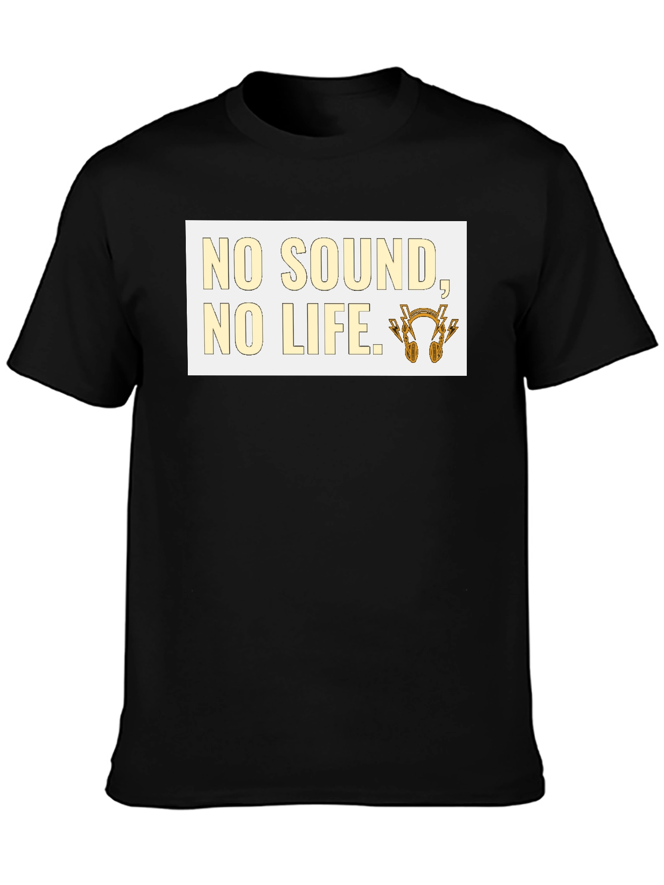 No Sound No Life Graphic Tee - Black