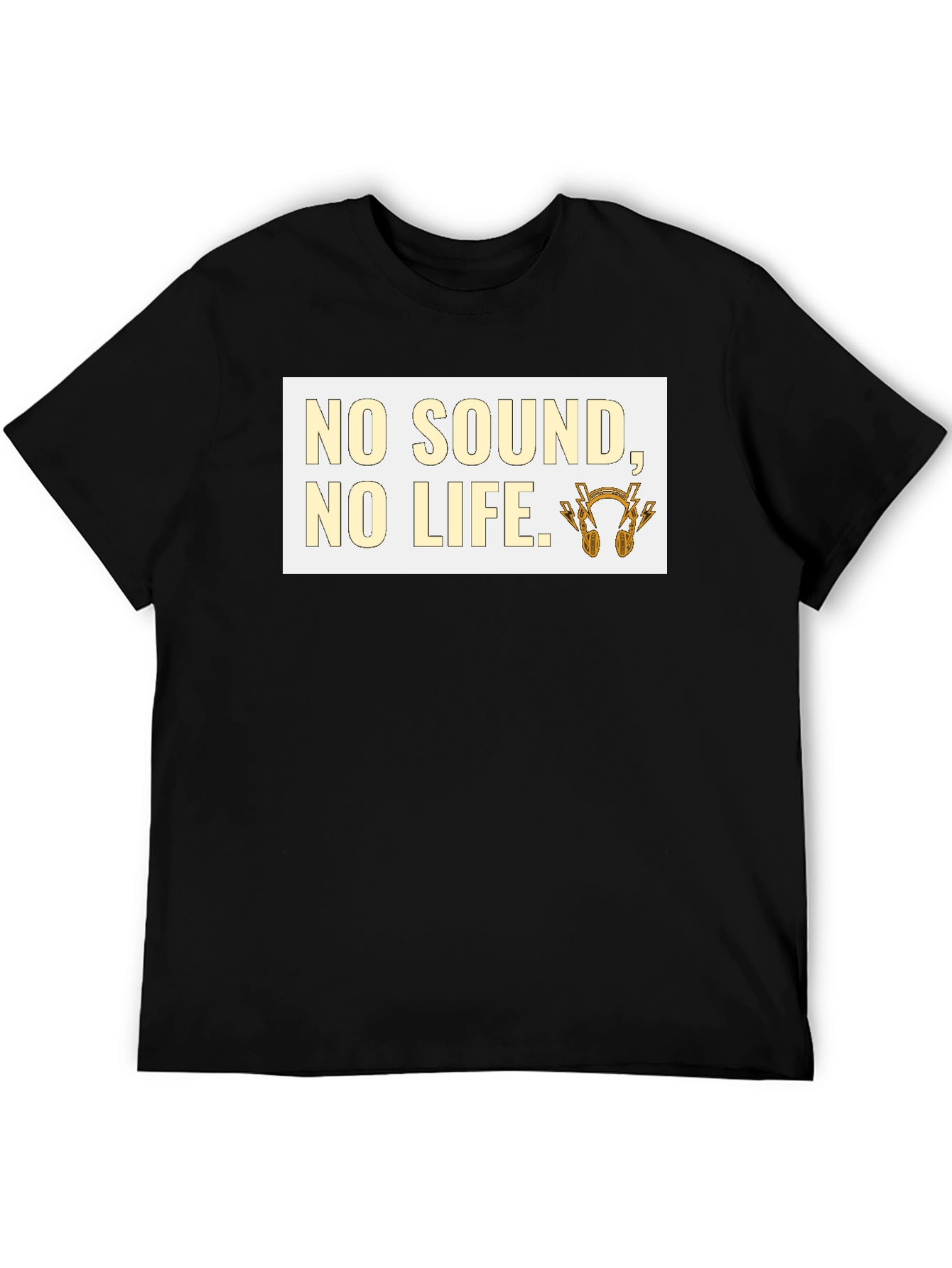 No Sound No Life Graphic Tee - Black