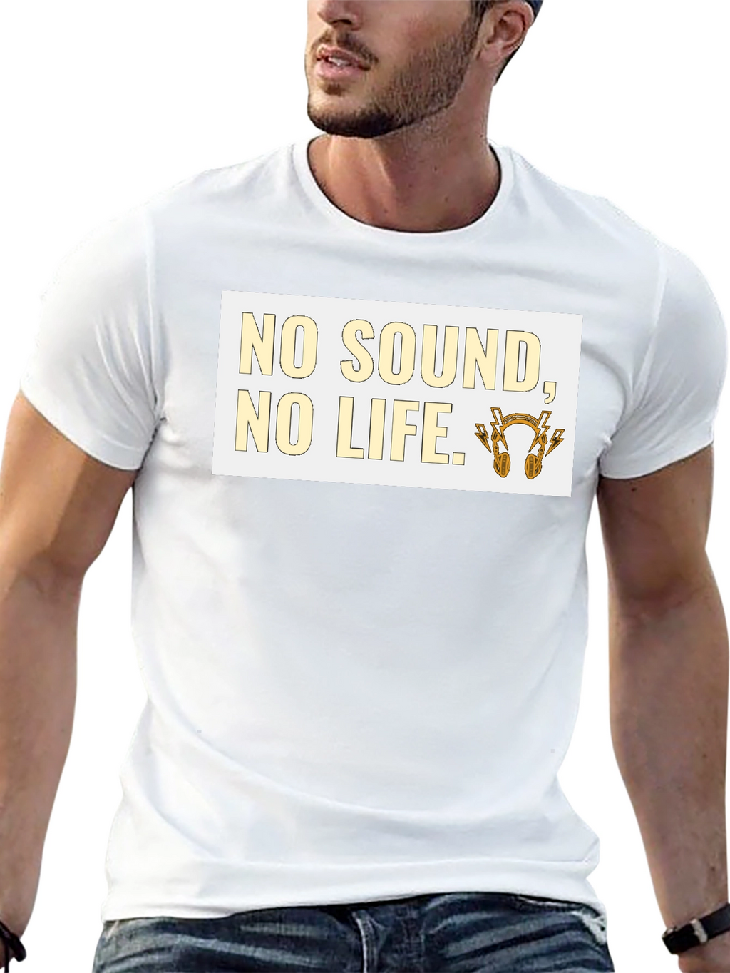 No Sound No Life Graphic Tee - Black