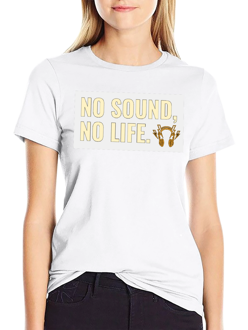 No Sound No Life Graphic Tee - Black