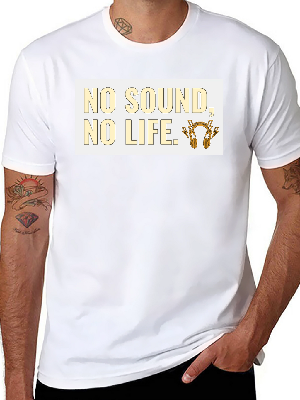 No Sound No Life Graphic Tee - Black