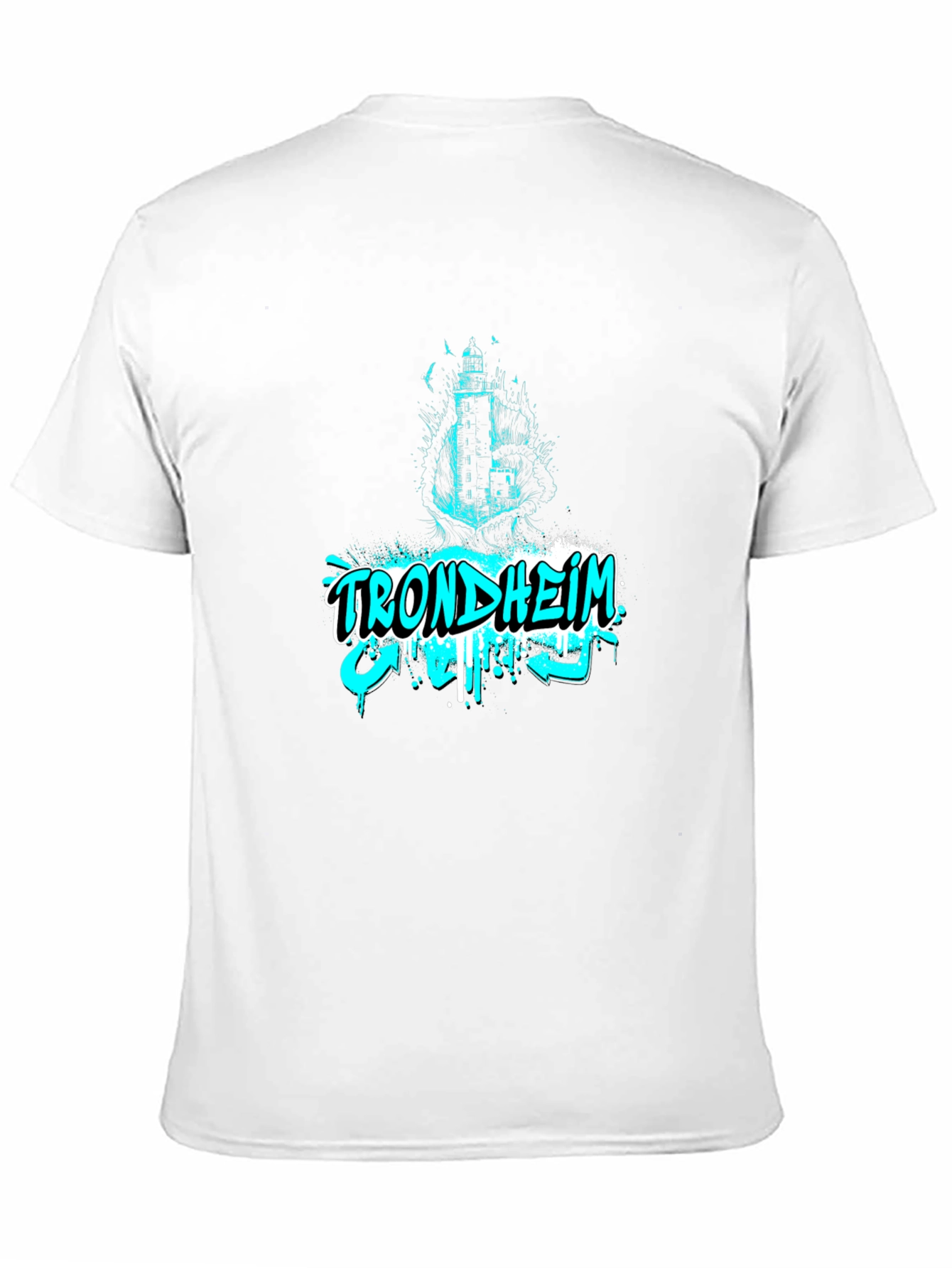 Trondheim Graphic Print Mens Black T-Shirt