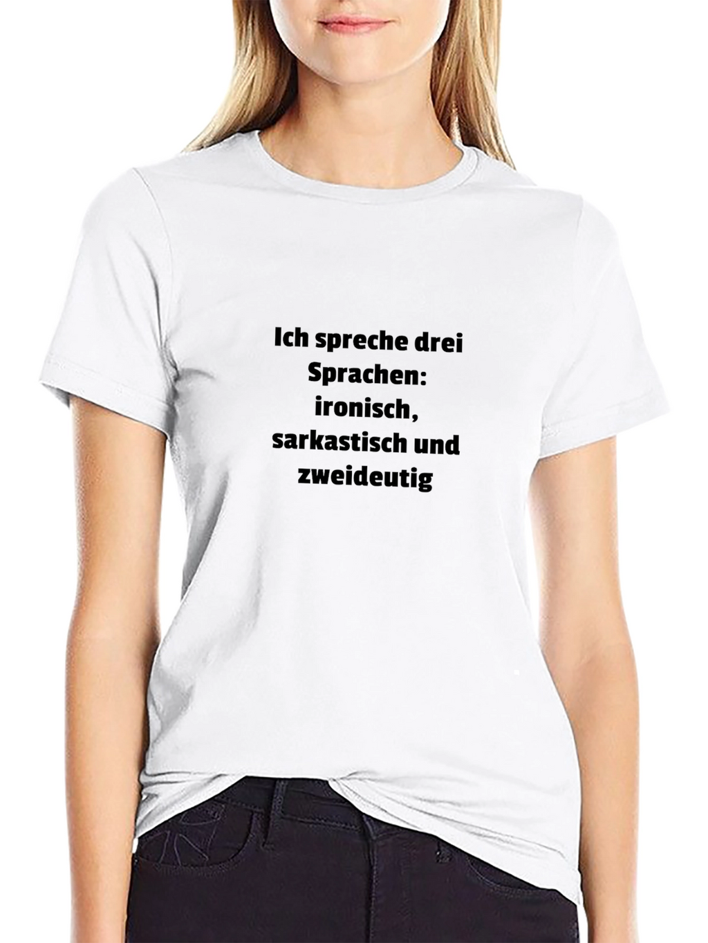 Ich Spreche Drei Sprachen Mens Black T-Shirt
