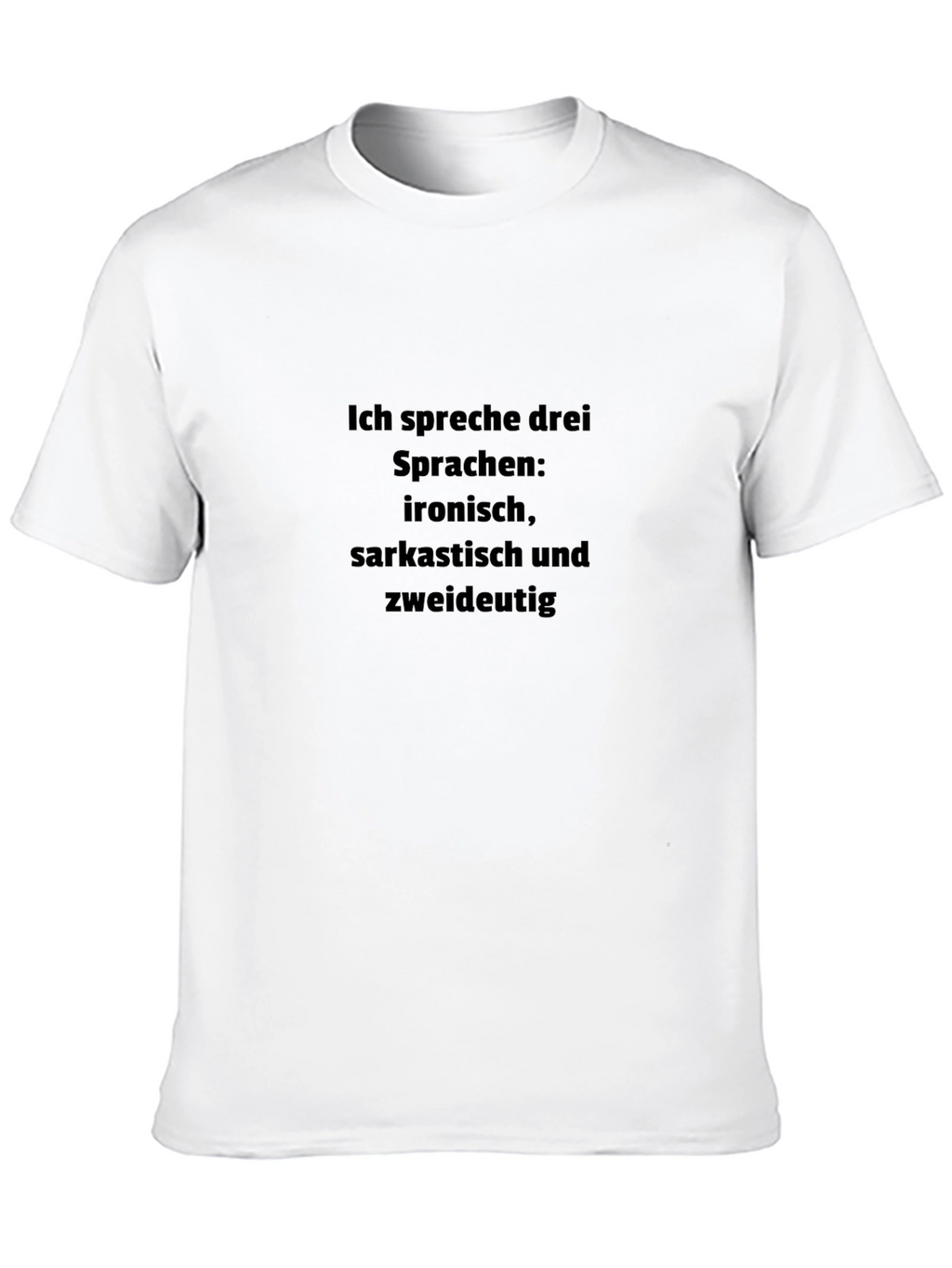Ich Spreche Drei Sprachen Mens Black T-Shirt