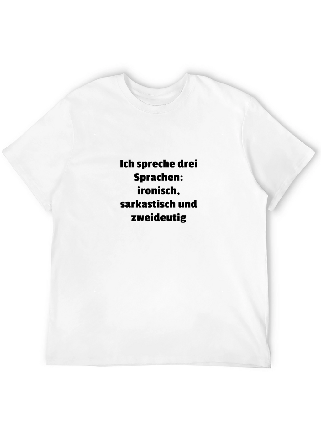 Ich Spreche Drei Sprachen Mens Black T-Shirt