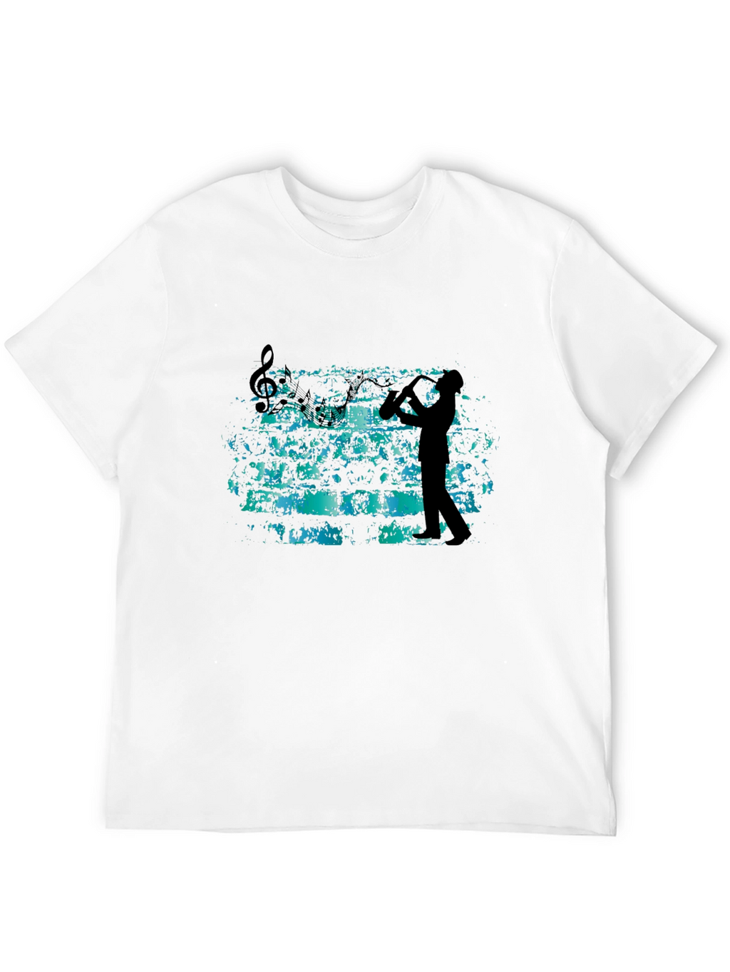 Musician Silhouette T-Shirt - Black Casual Tee