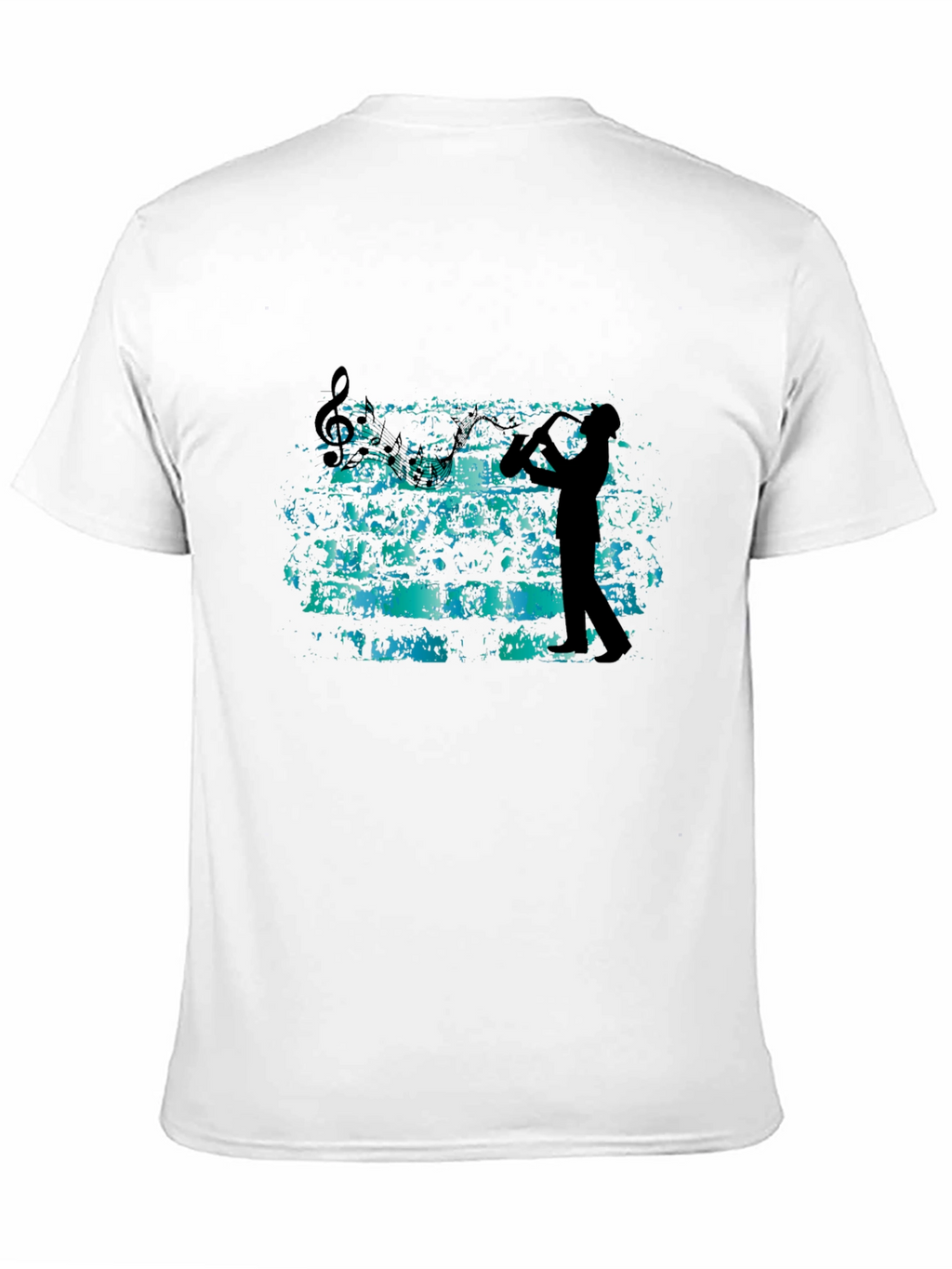Musician Silhouette T-Shirt - Black Casual Tee