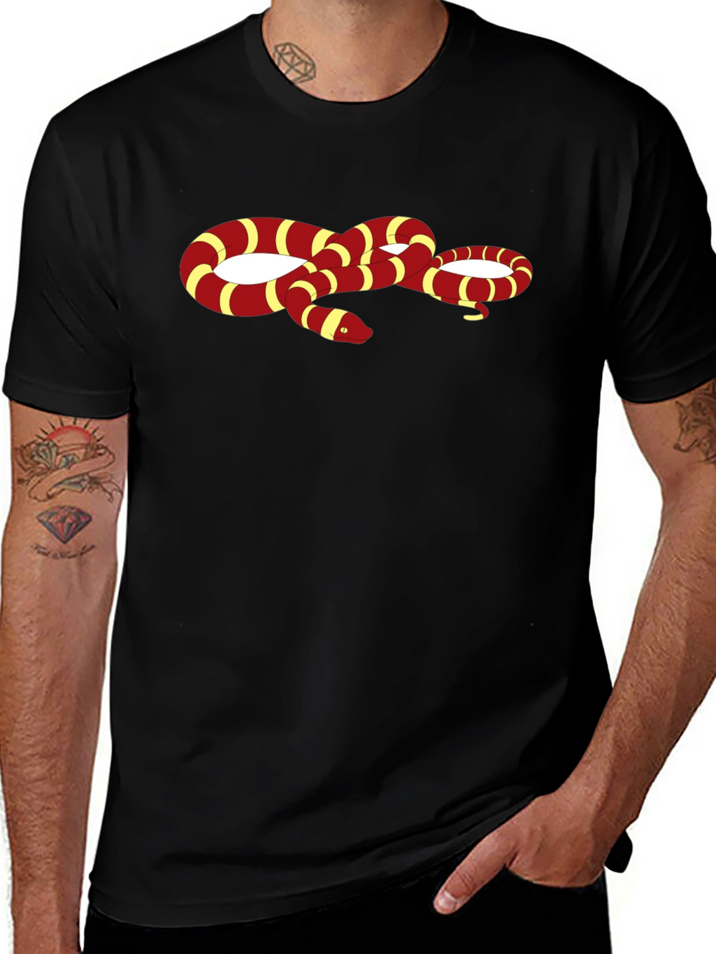 Snake Graphic Black T-Shirt