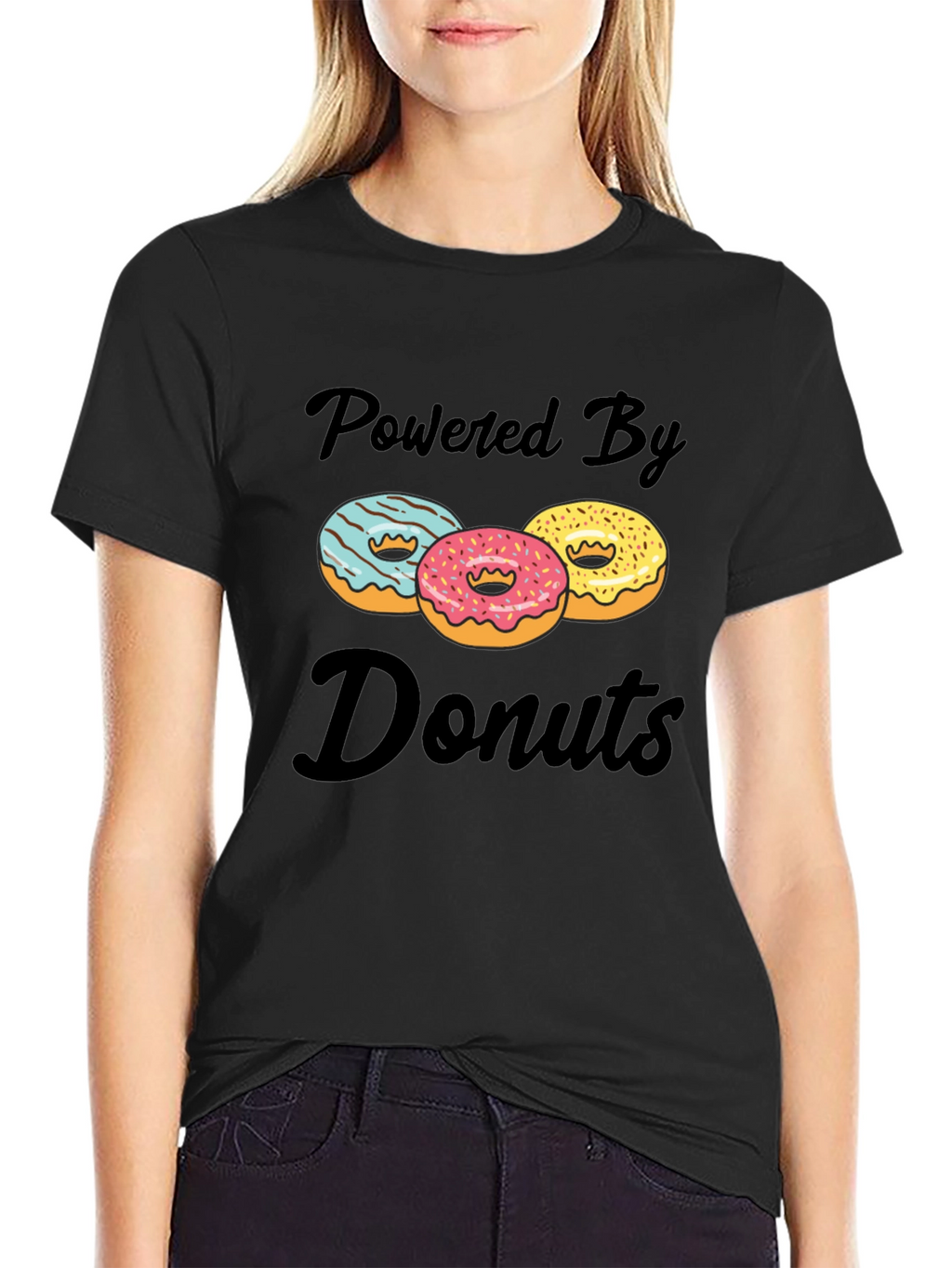 Powered By Donuts Graphic T-Shirt