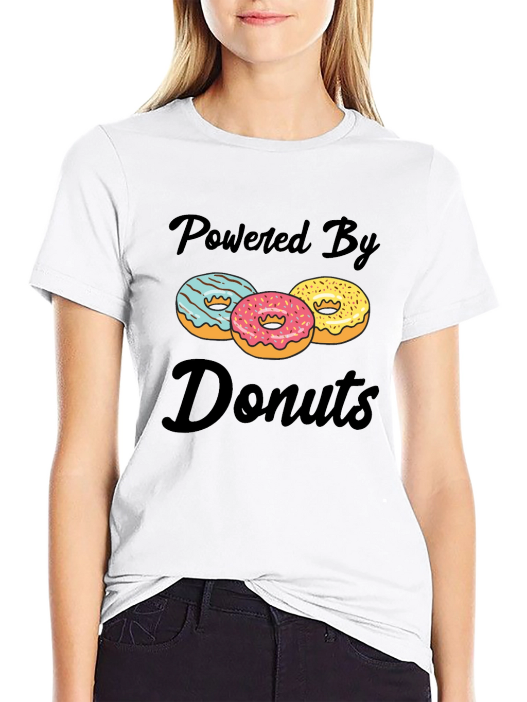 Powered By Donuts Graphic T-Shirt