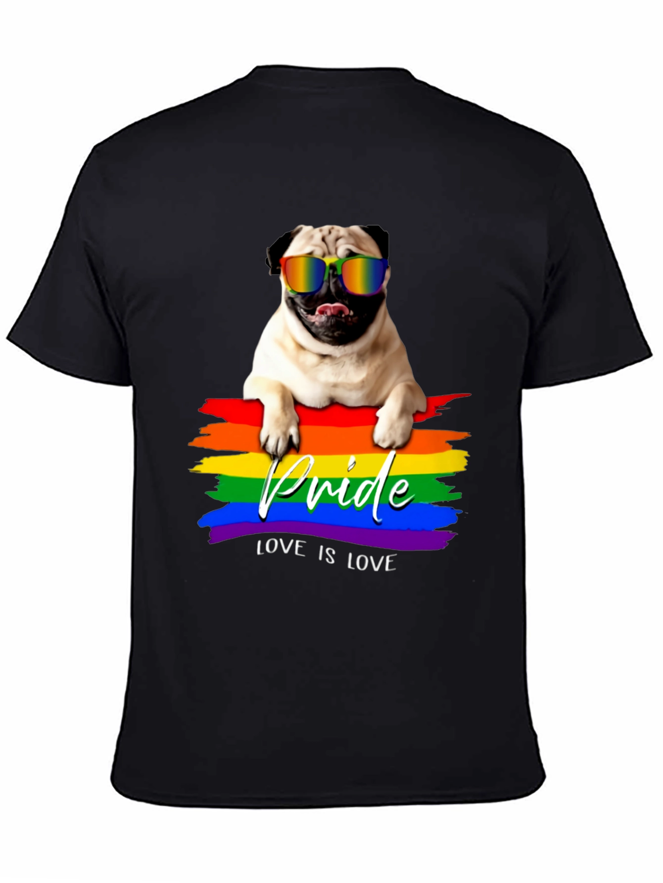 Pug Pride T-Shirt - Love is Love