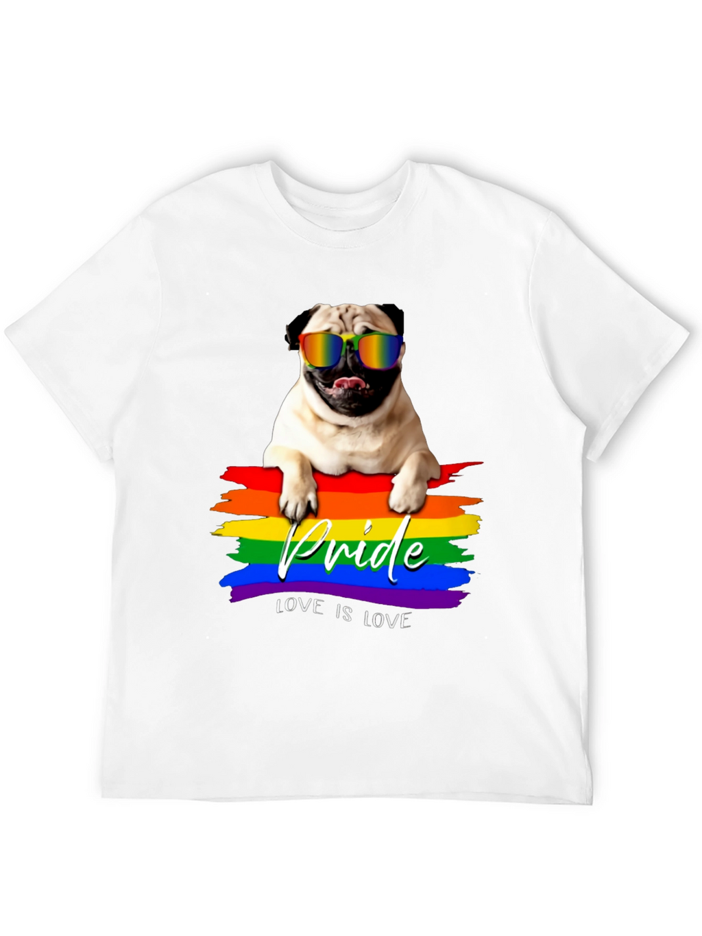 Pug Pride T-Shirt - Love is Love