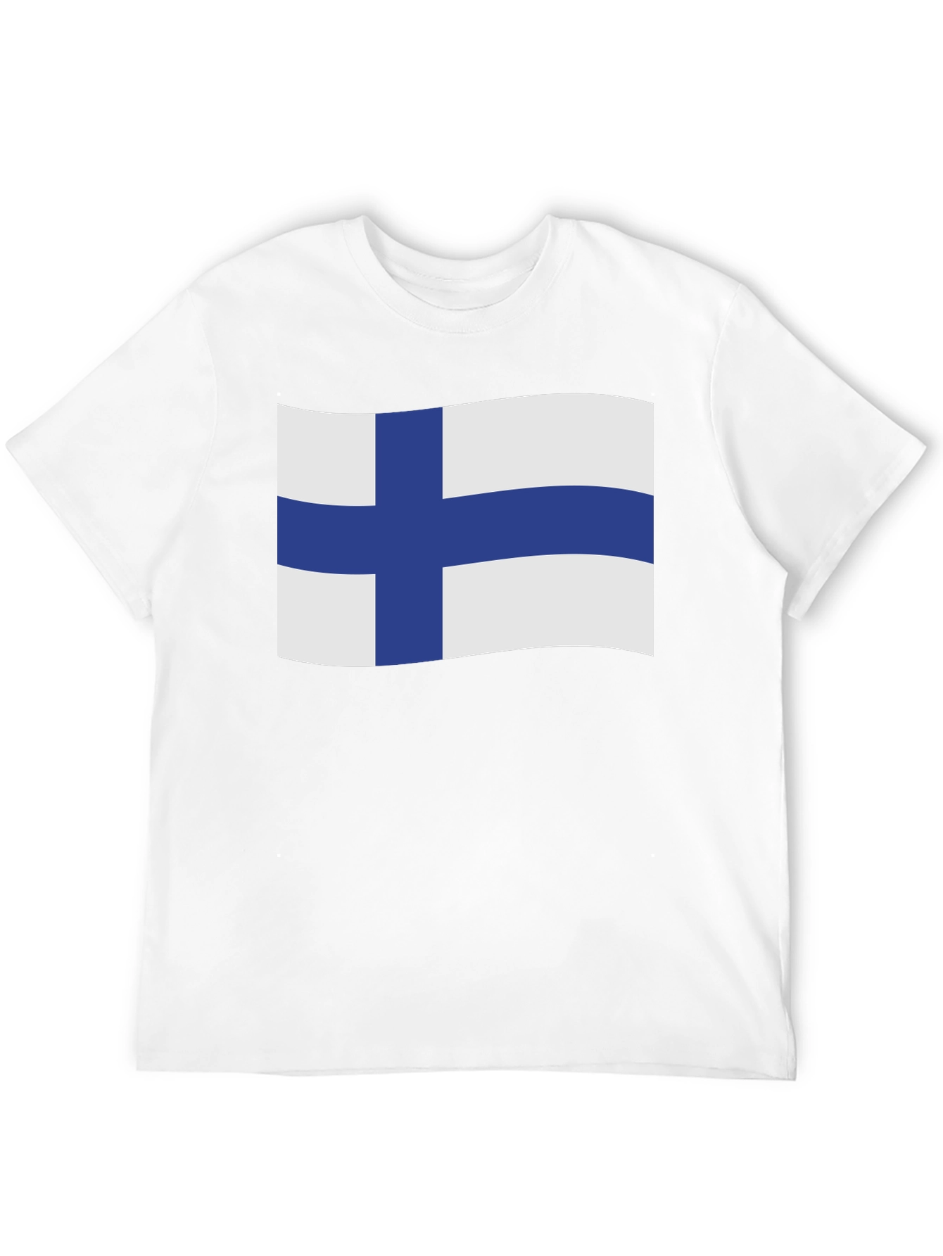 Finland Flag T-Shirt - Black Cotton Tee