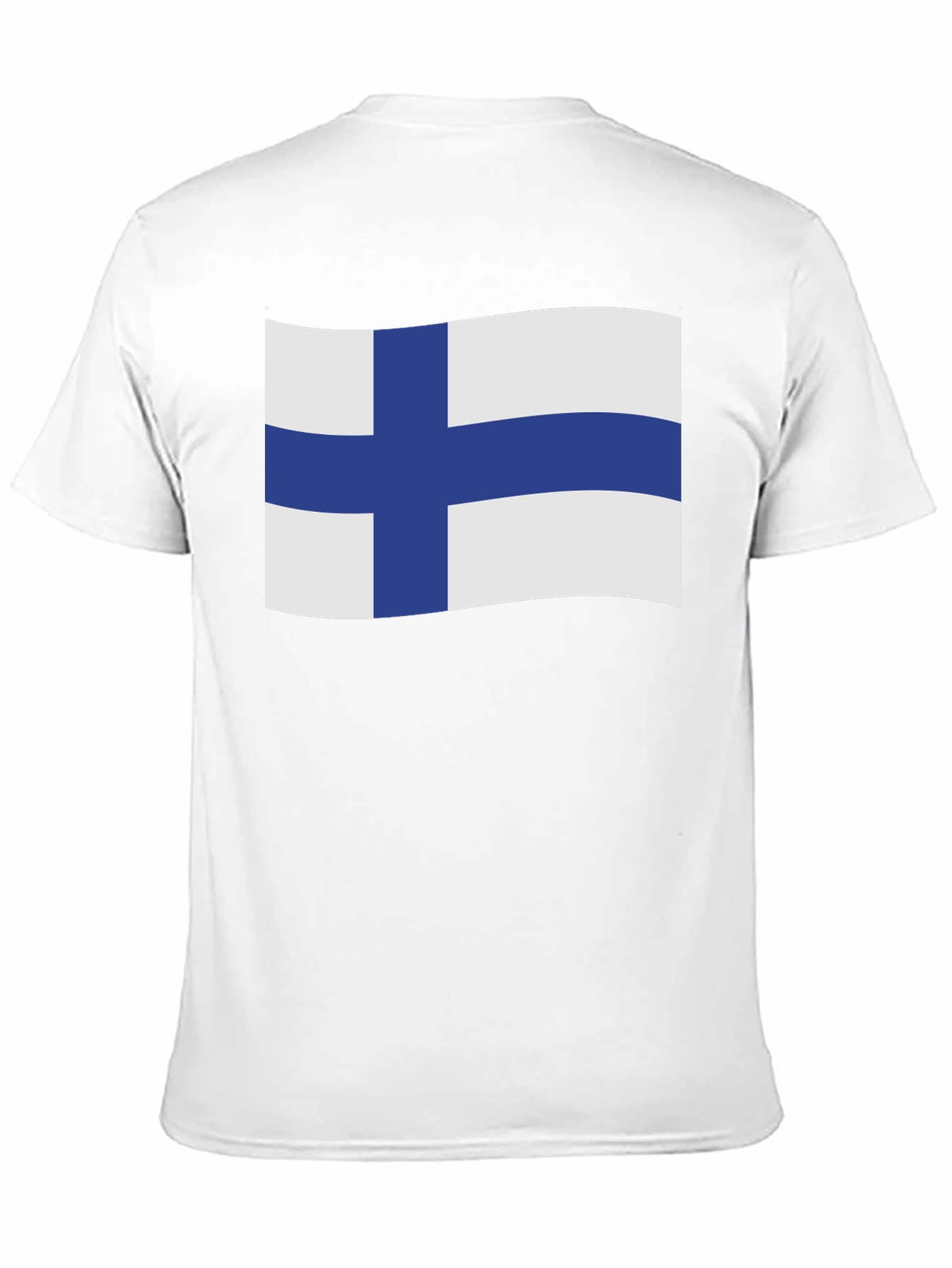 Finland Flag T-Shirt - Black Cotton Tee