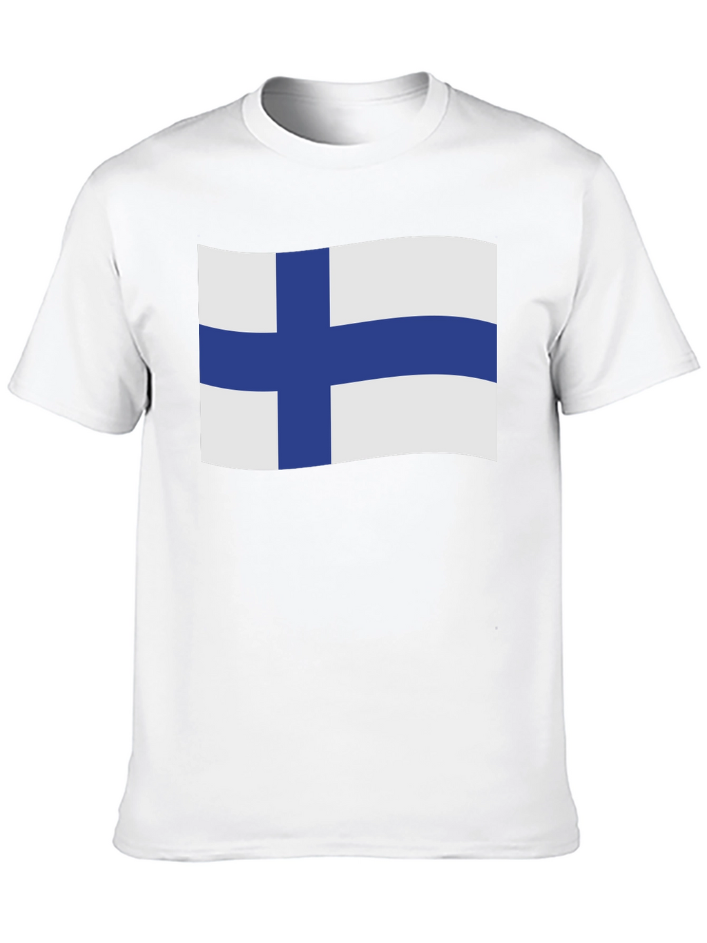 Finland Flag T-Shirt - Black Cotton Tee