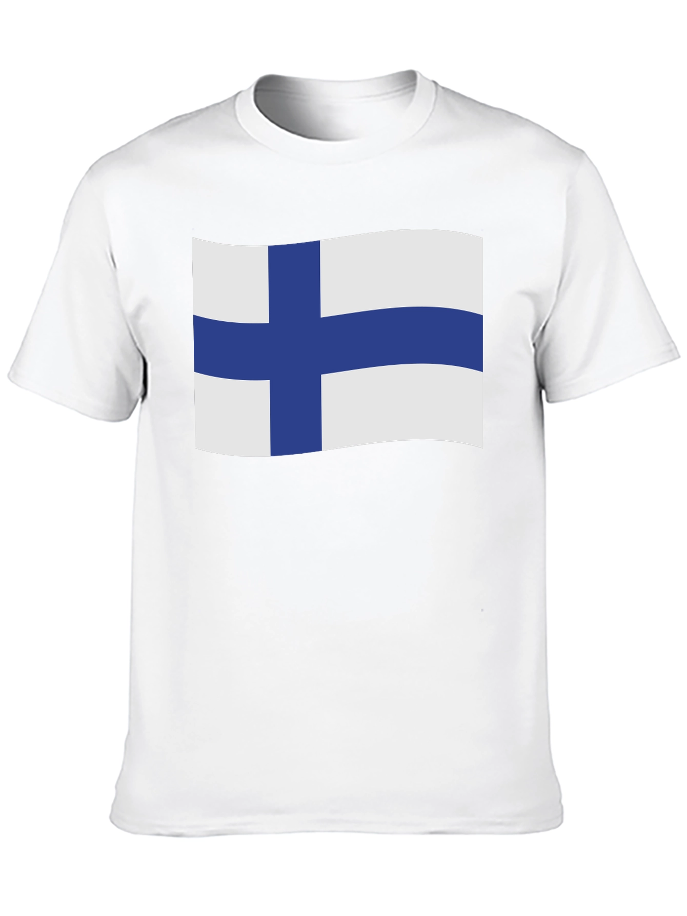 Finland Flag T-Shirt - Black Cotton Tee