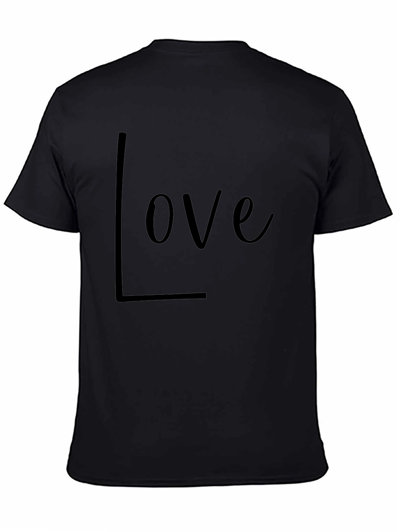 Love Graphic Print Casual Tee