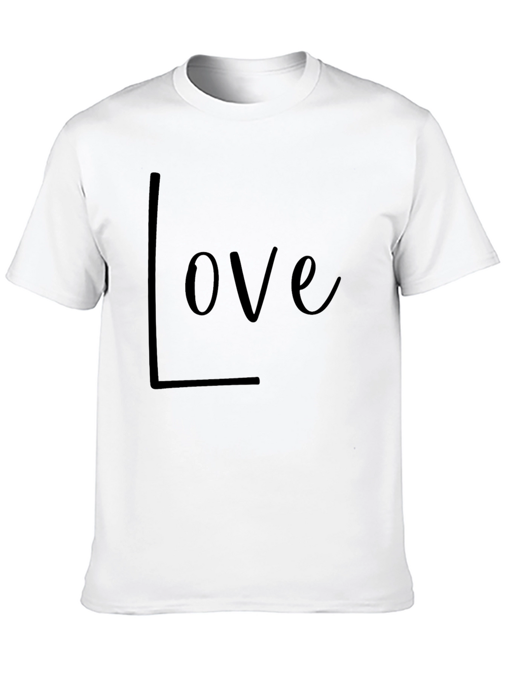 Love Graphic Print Casual Tee
