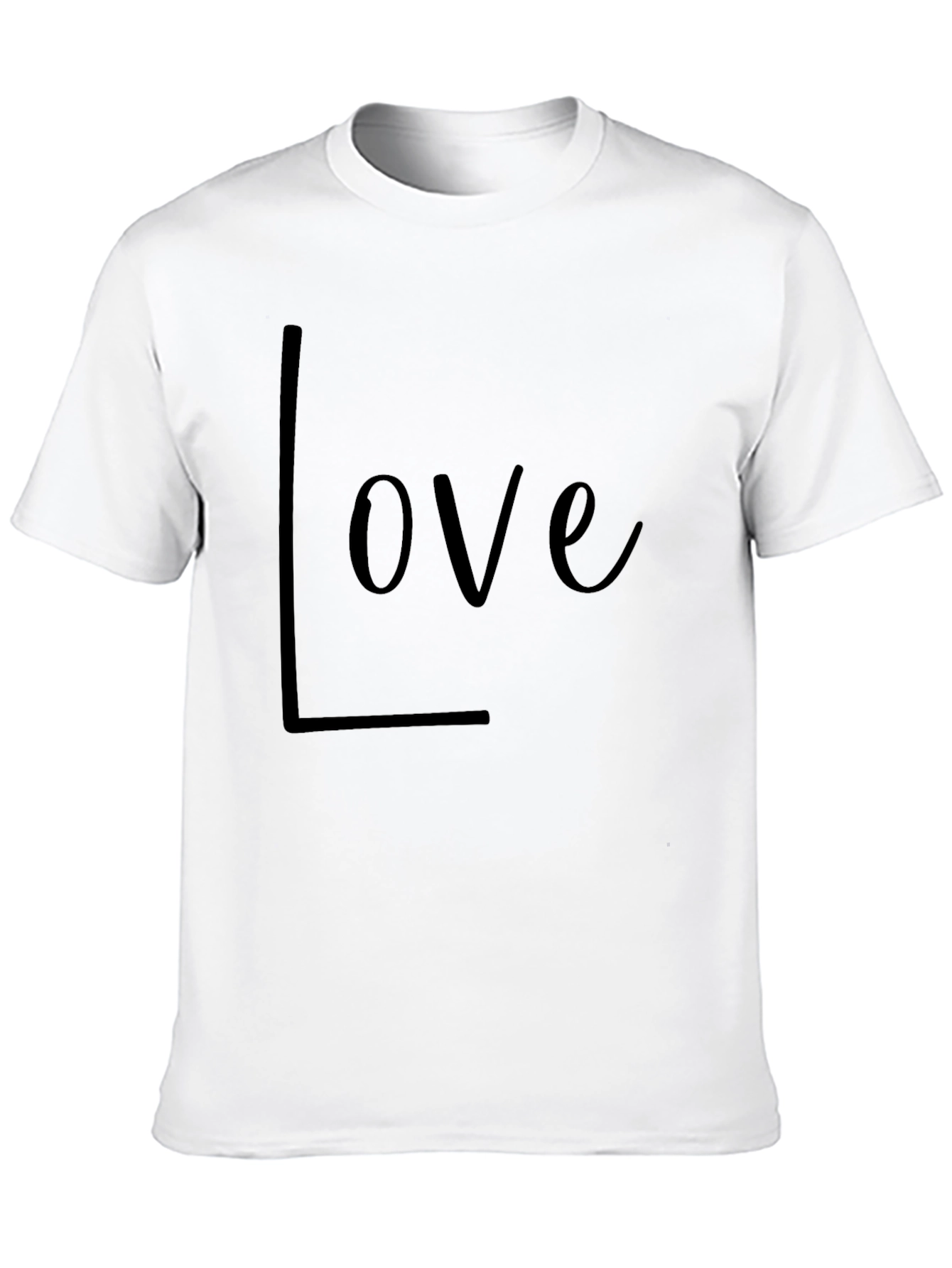 Love Graphic Print Casual Tee