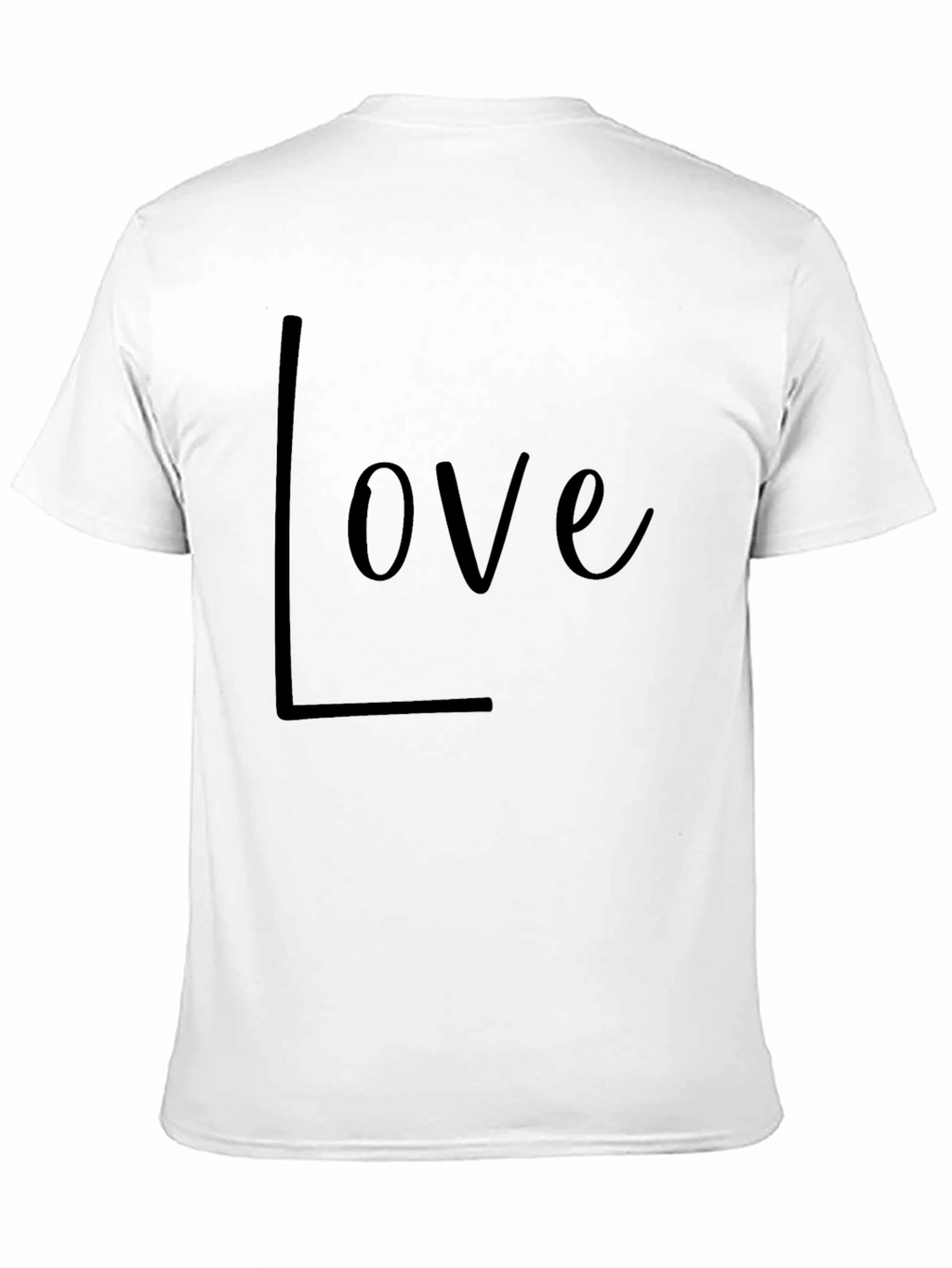 Love Graphic Print Casual Tee