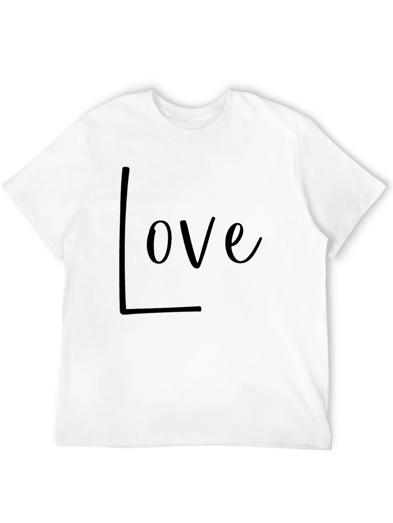 Love Graphic Print Casual Tee