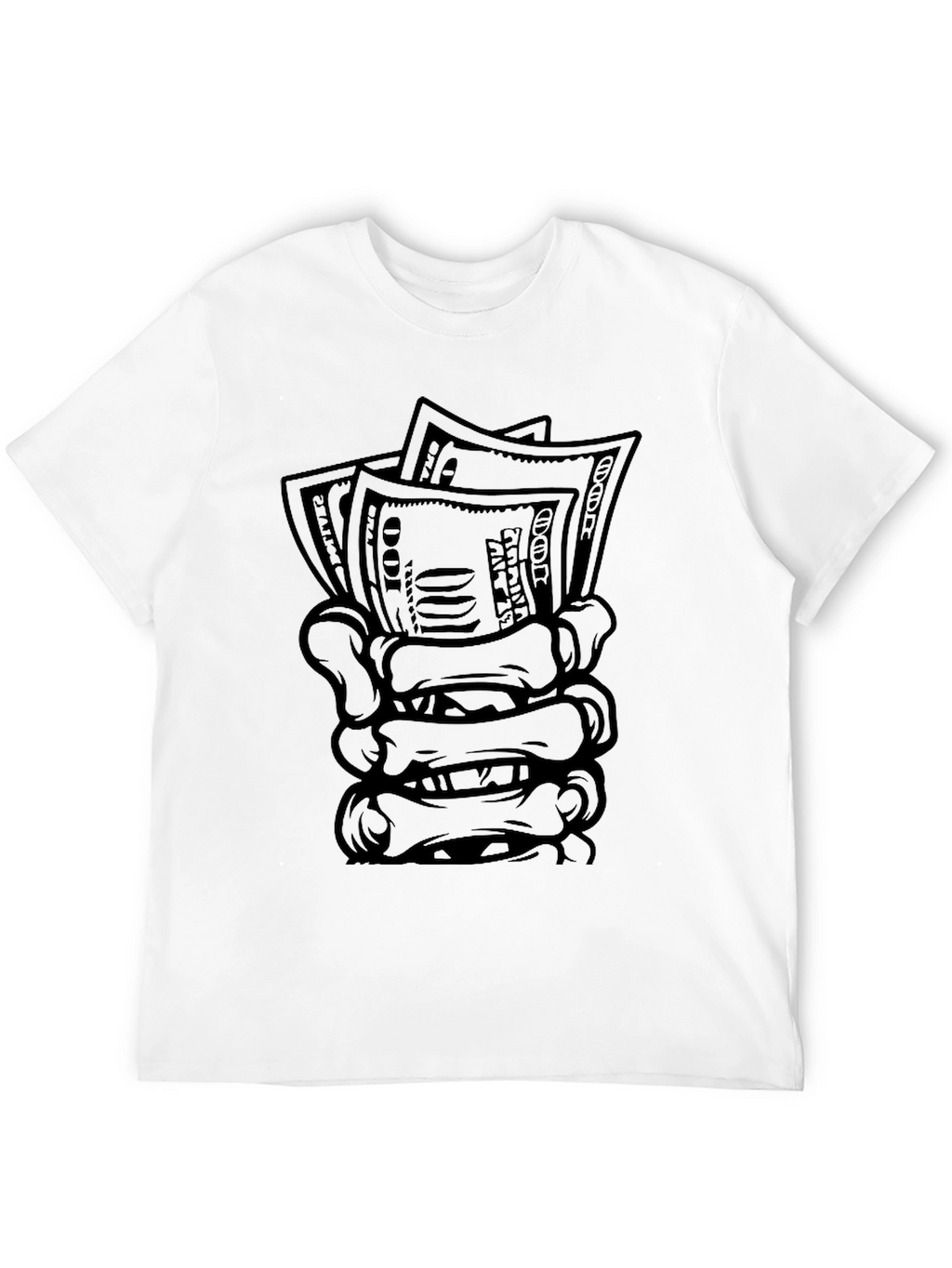 Money Grab Graphic Tee - Black Cotton Blend