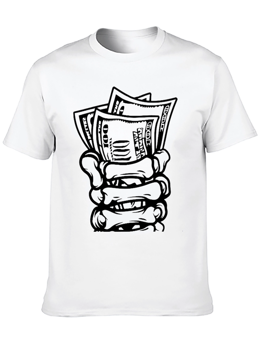 Money Grab Graphic Tee - Black Cotton Blend