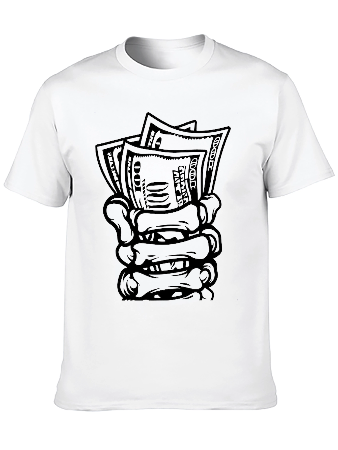 Money Grab Graphic Tee - Black Cotton Blend