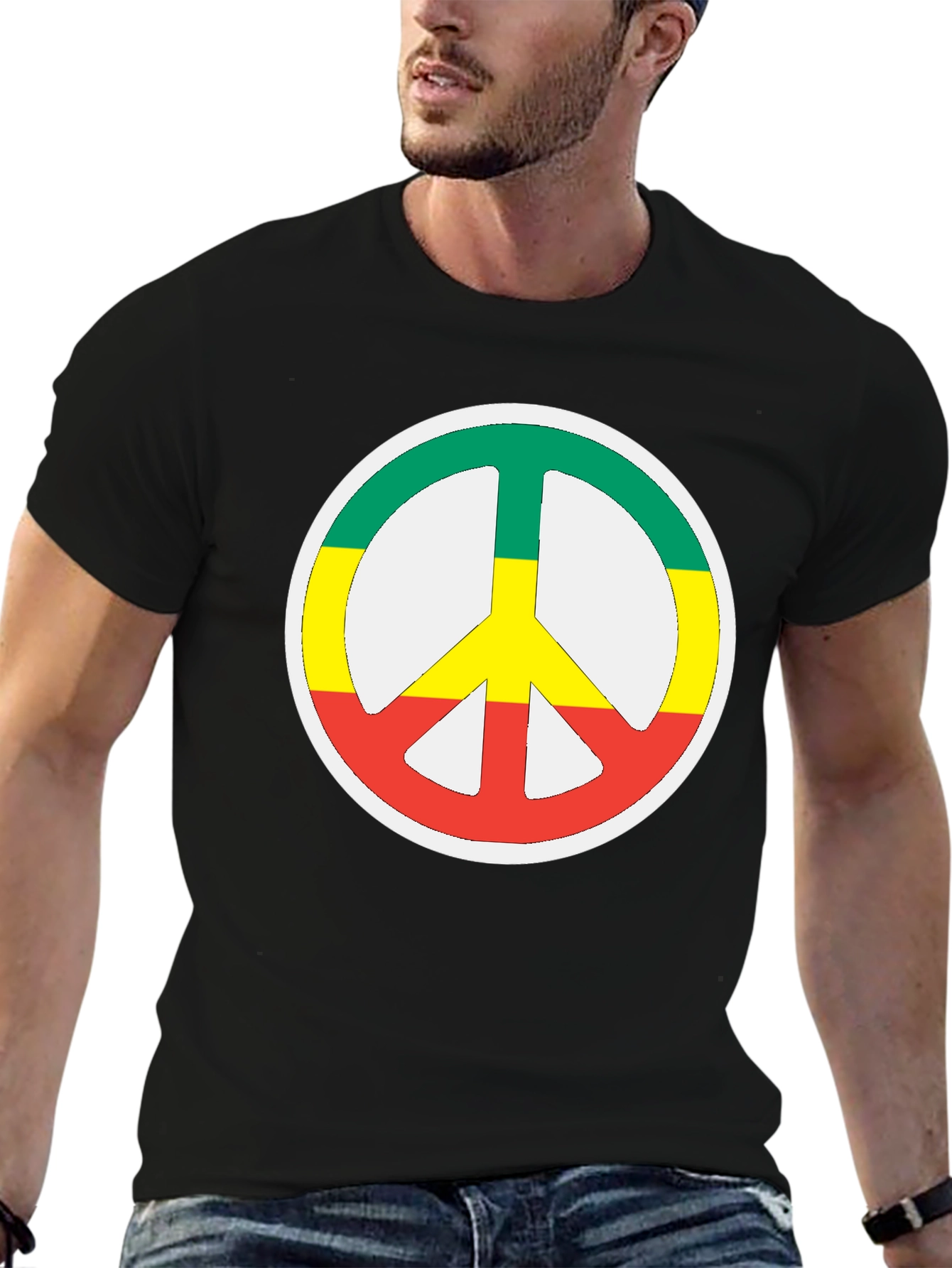 Rasta Peace Sign T-Shirt - Reggae Inspired Design
