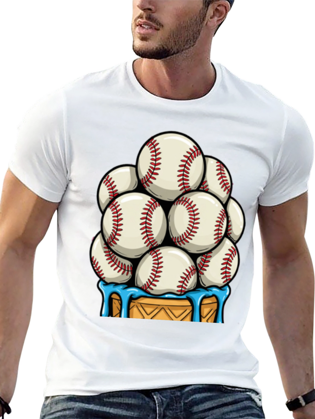 Baseball Ice Cream Cone T-Shirt