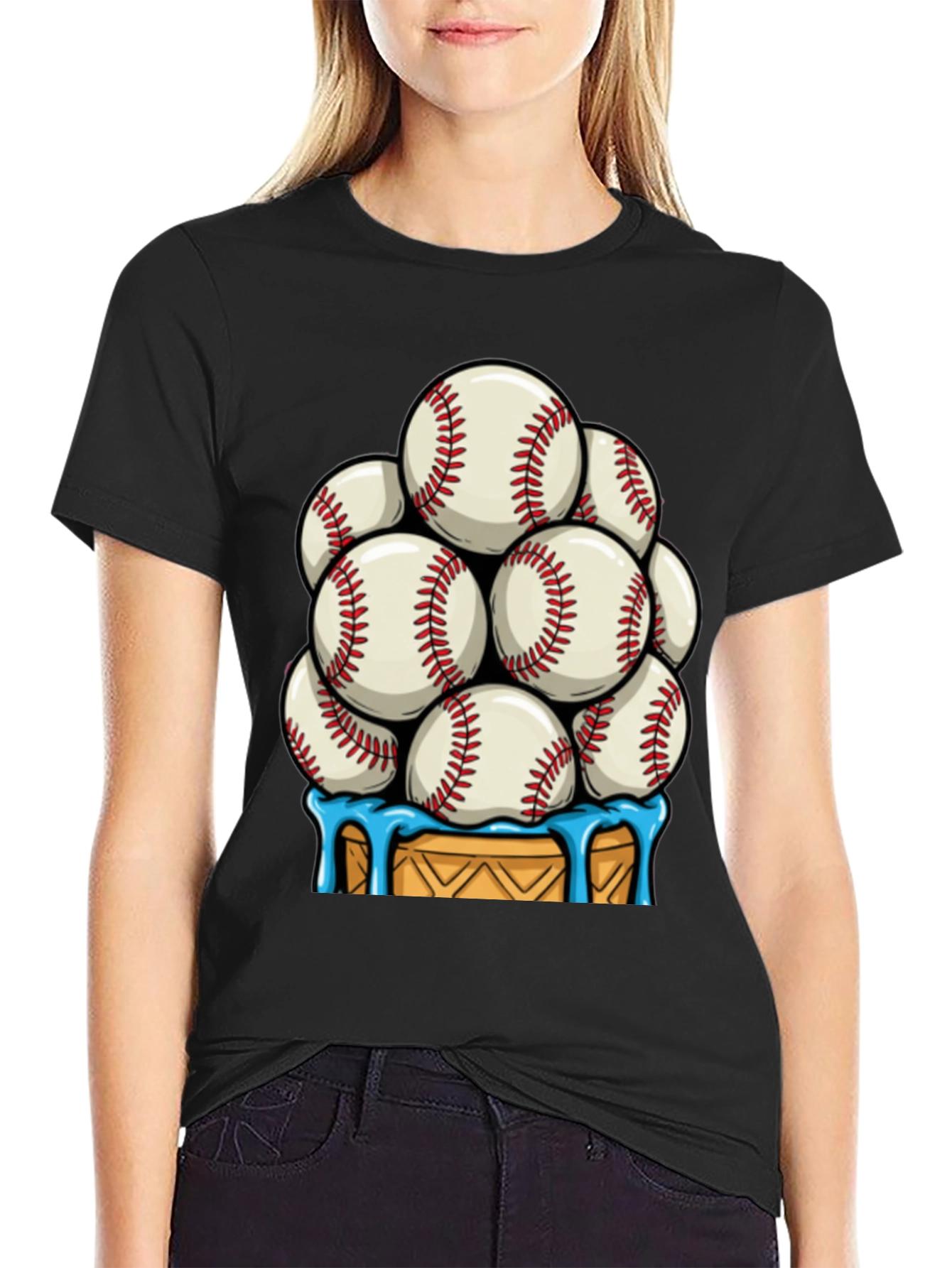 Baseball Ice Cream Cone T-Shirt