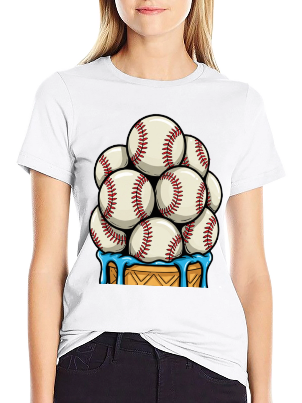 Baseball Ice Cream Cone T-Shirt