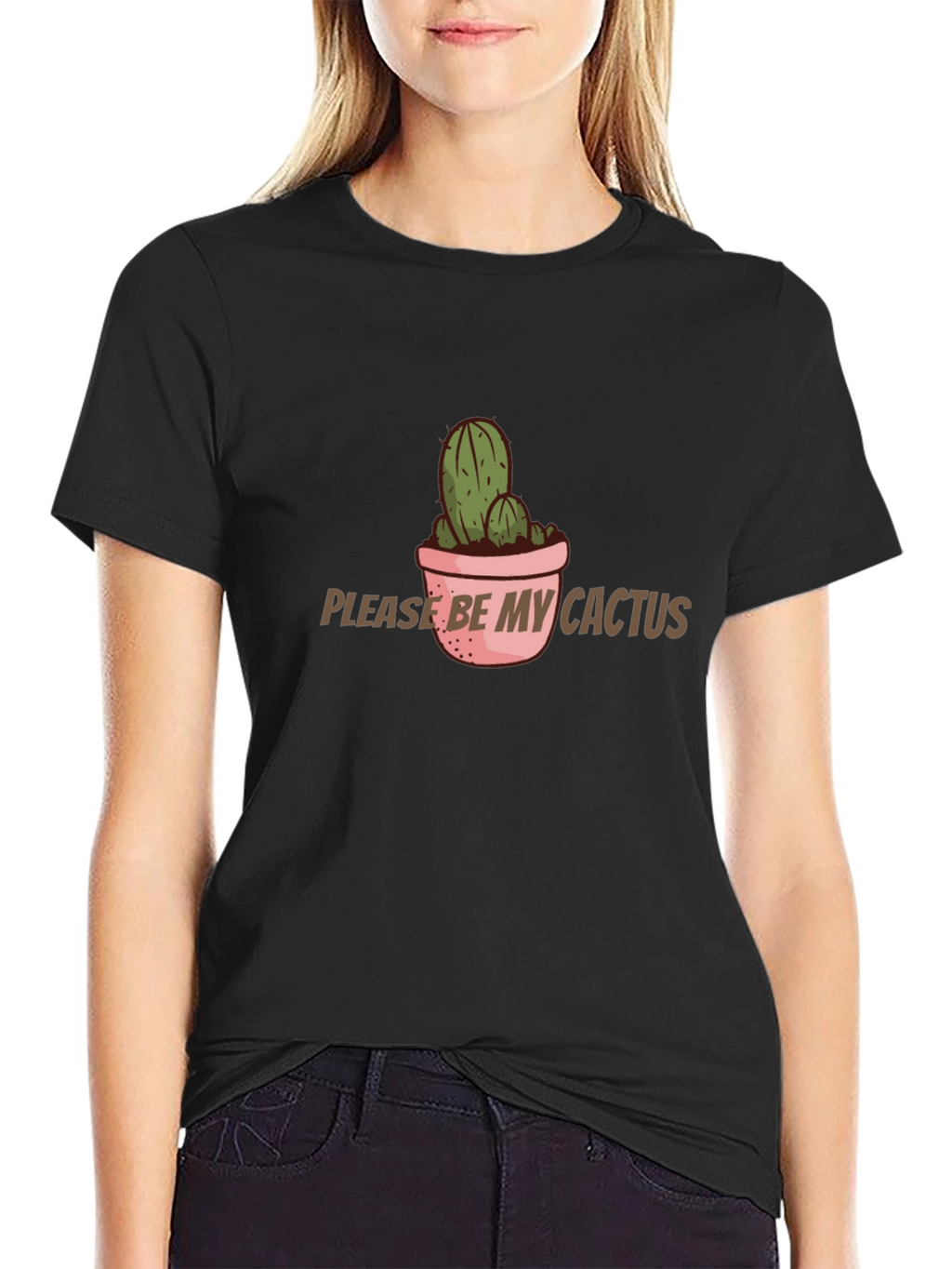 Cactus Graphic T-Shirt - Please Be My Cactus