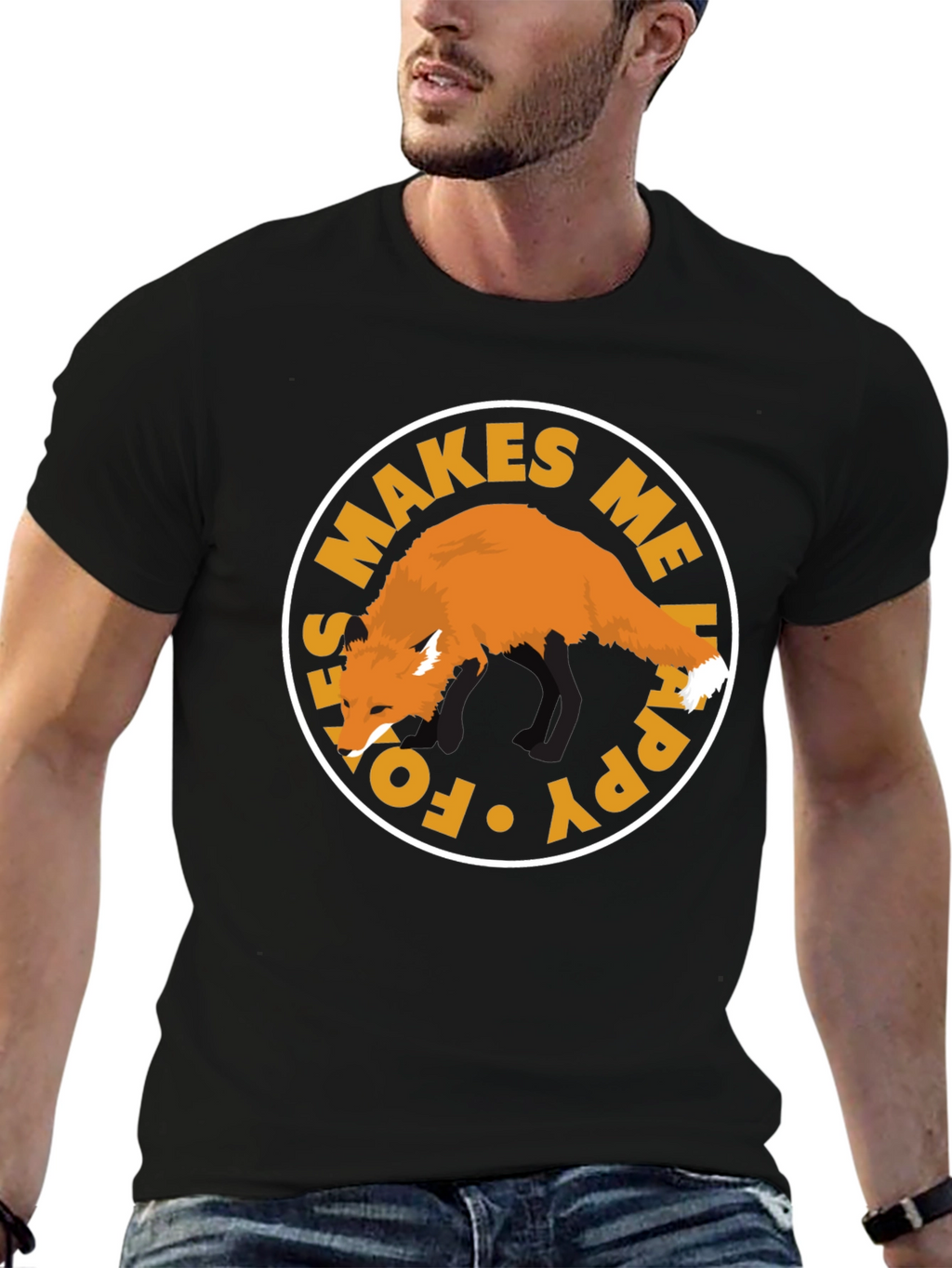 Fox Makes Me Happy Graphic T-Shirt