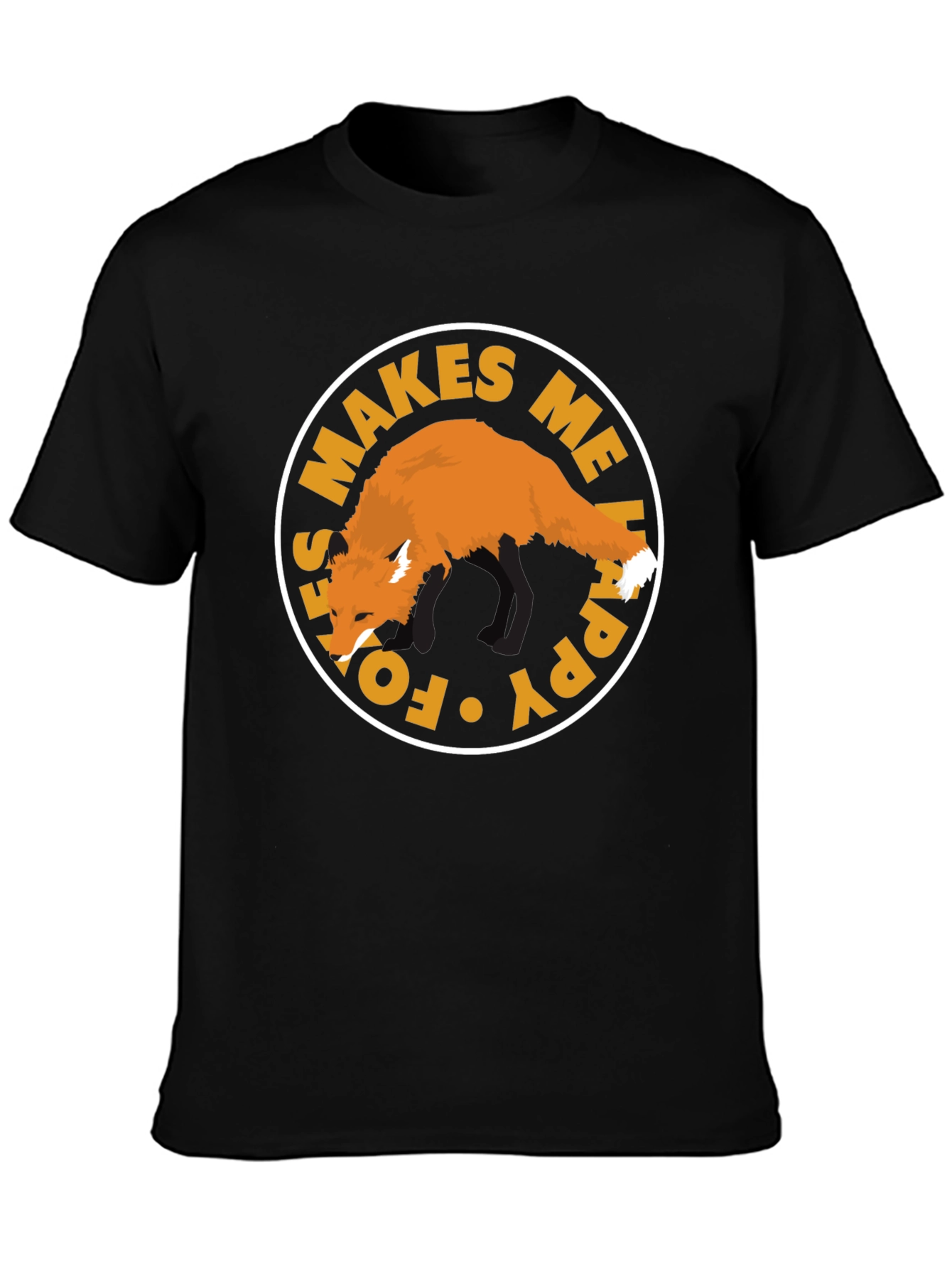 Fox Makes Me Happy Graphic T-Shirt