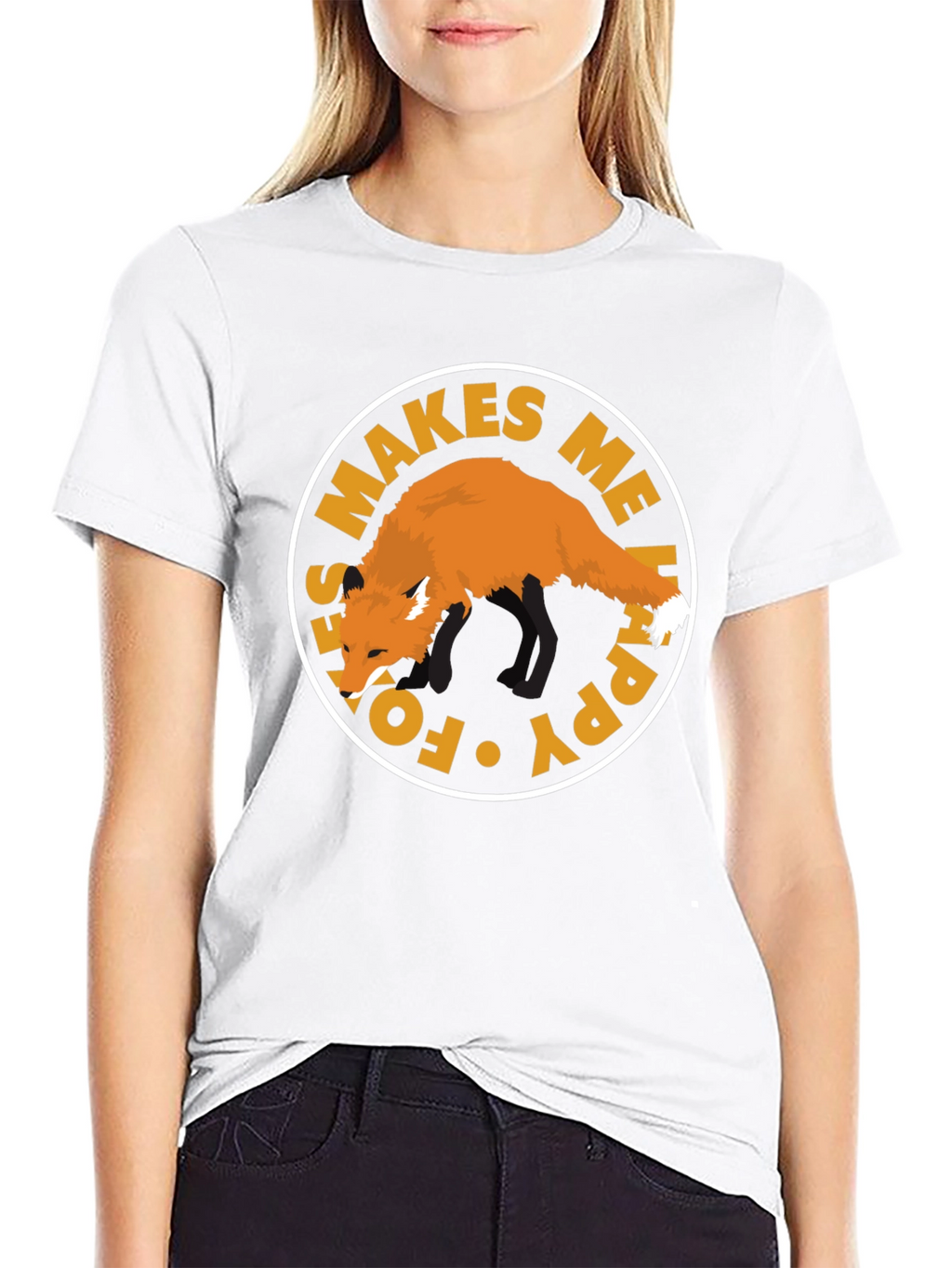 Fox Makes Me Happy Graphic T-Shirt