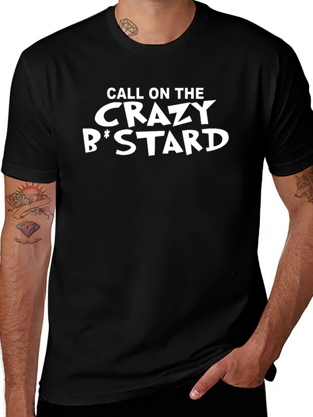 Crazy B*stard Graphic T-Shirt - Bold Black Tee