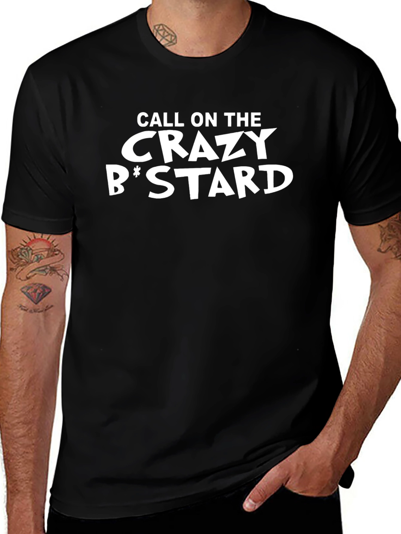Crazy B*stard Graphic T-Shirt - Bold Black Tee