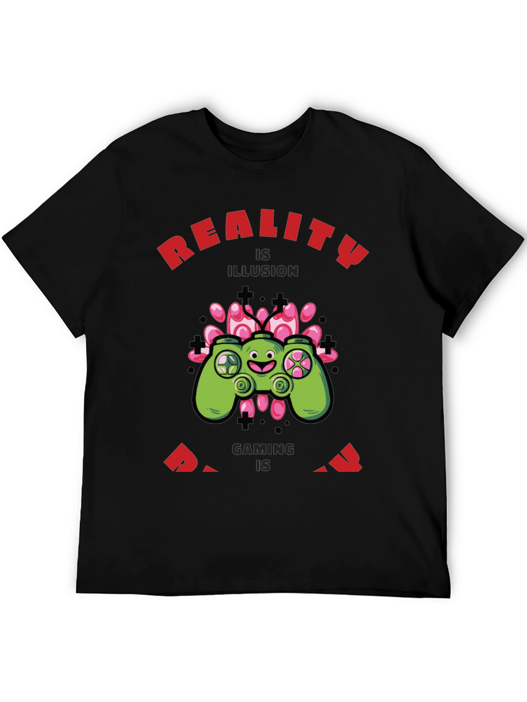 Gaming Reality Mens Black T-Shirt