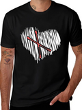 Drummer Heartbeat T-Shirt - Music Lover Tee