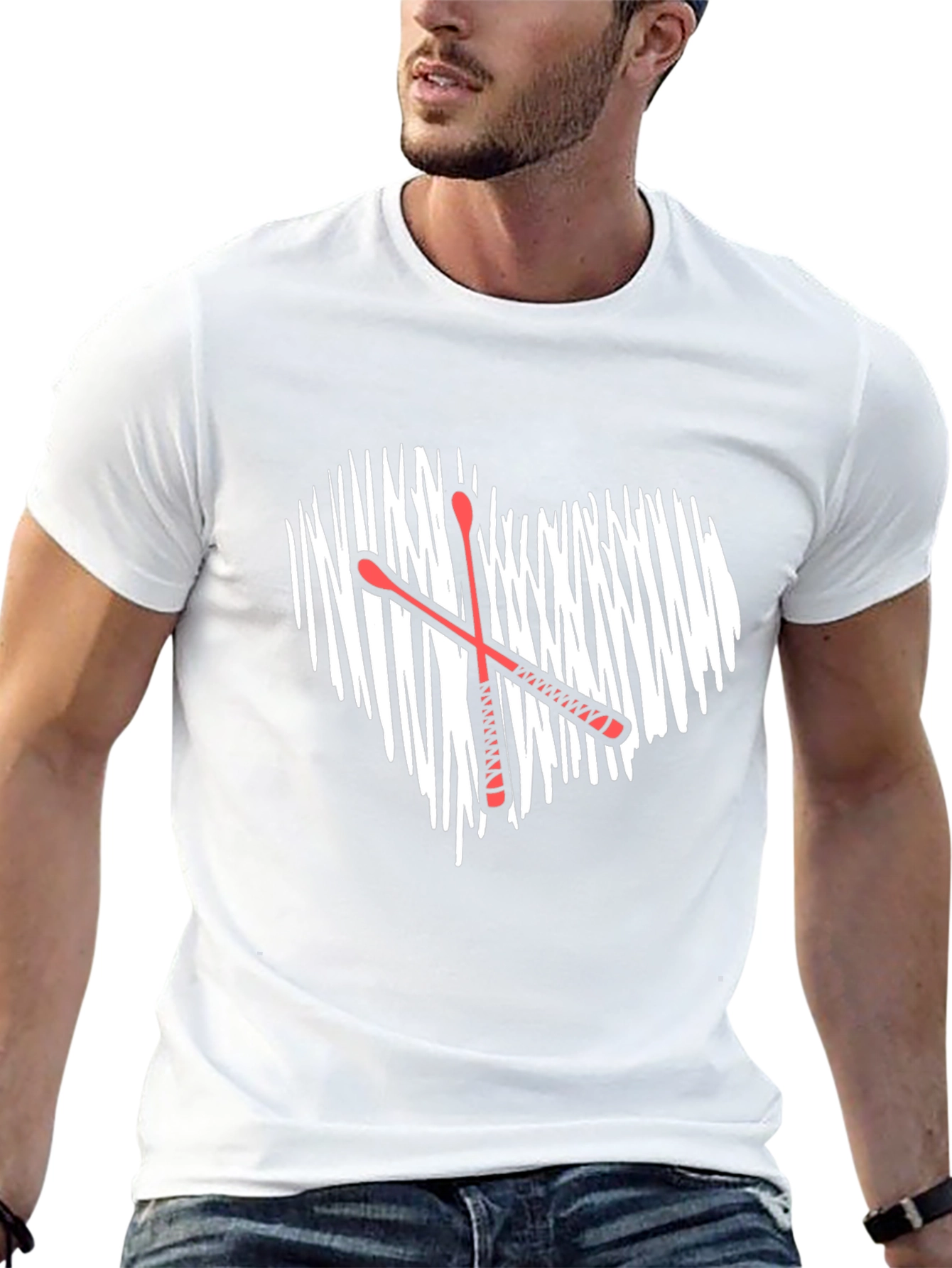 Drummer Heartbeat T-Shirt - Music Lover Tee