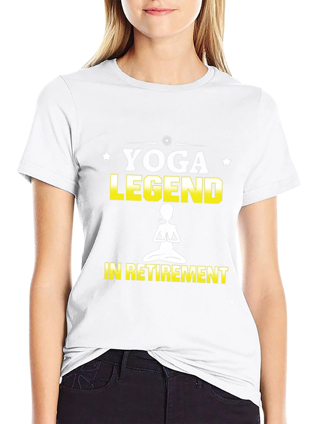 Yoga Legend in Retirement Black Graphic T-Shirt